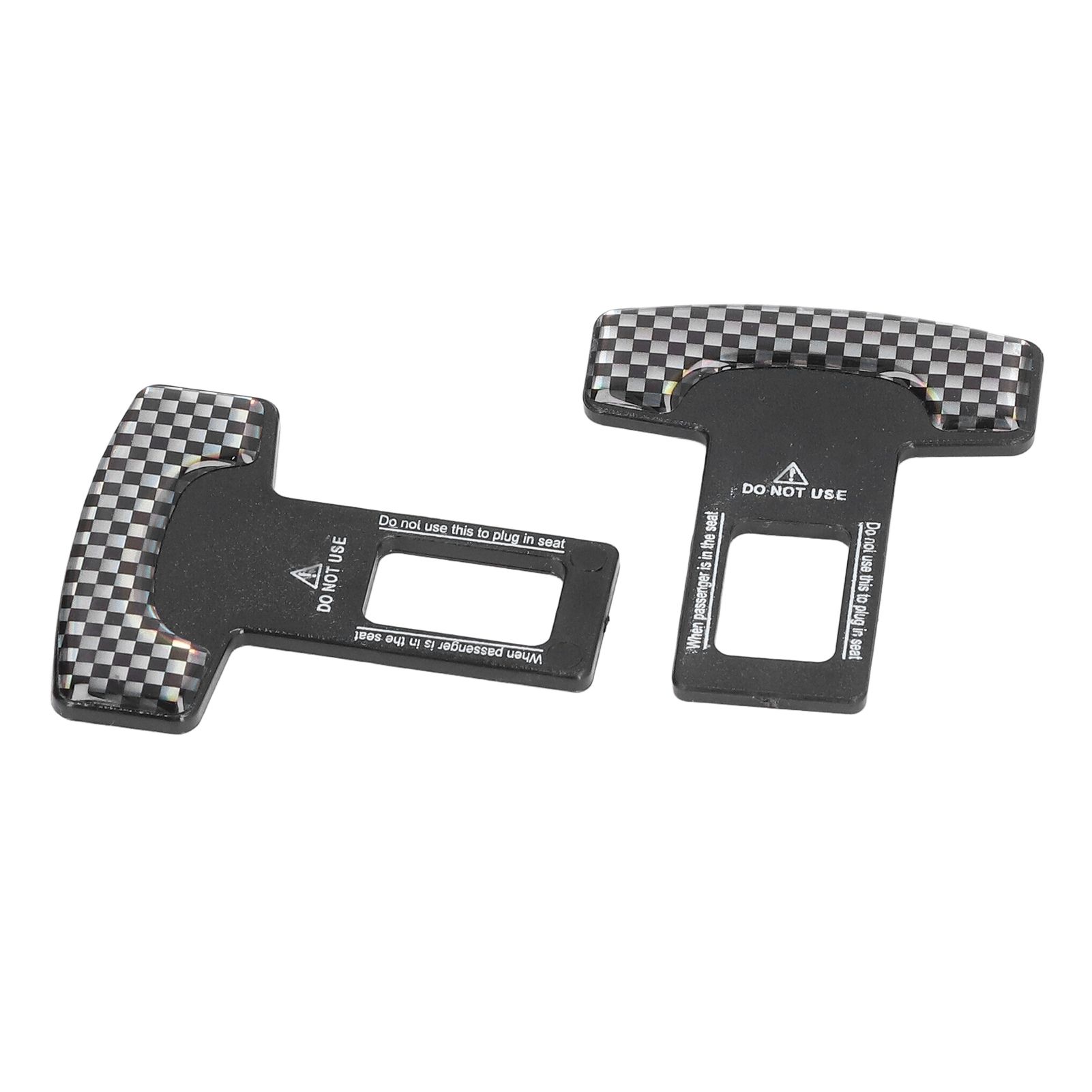 4PCS/Set Car Seat Safety Belt Stopper Buckles Alarm Canceler Carbon Fiber view 12