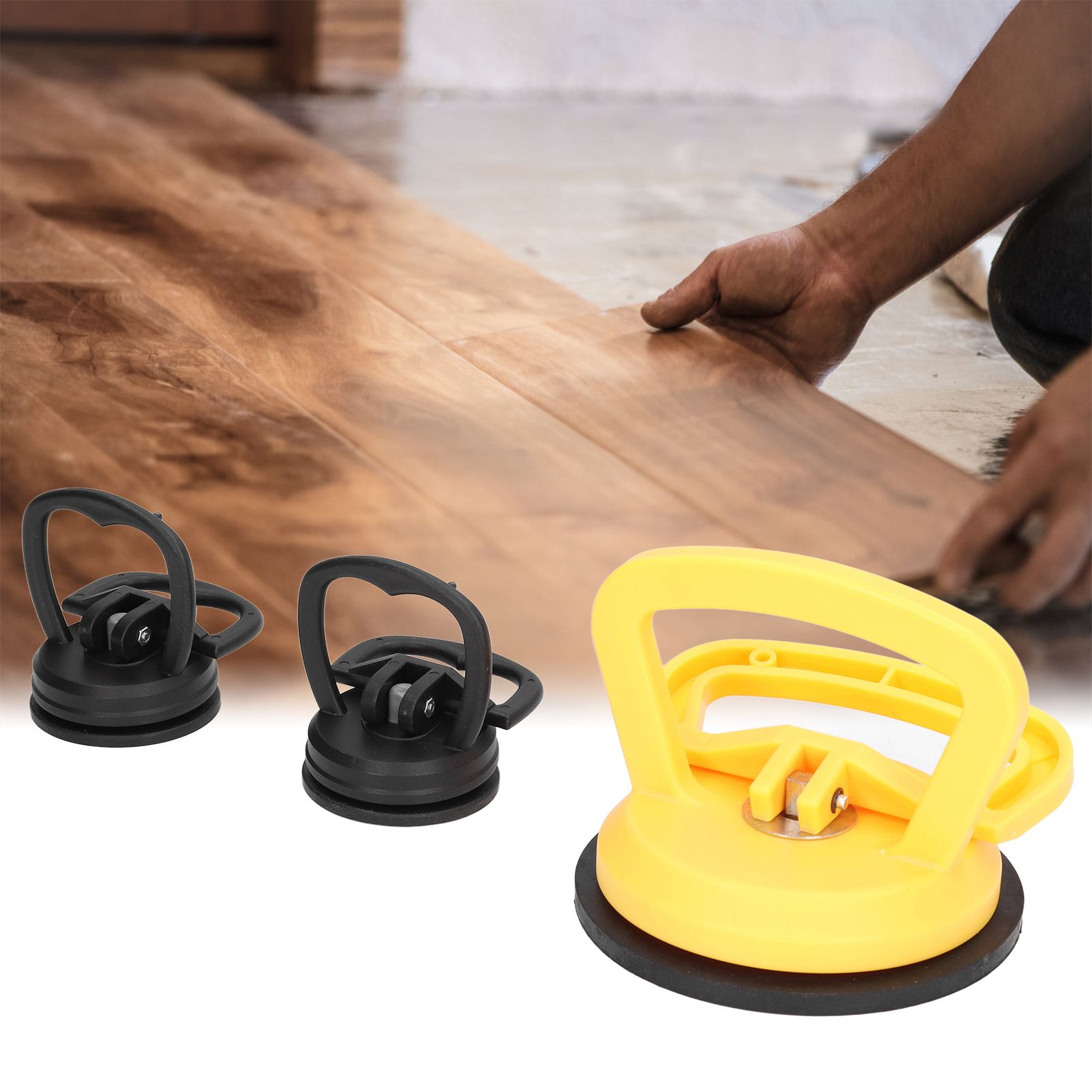 3pcs Glass Suction Cup Heavy Duty Ceramic Tile Moving Lifter with Handle for view 11