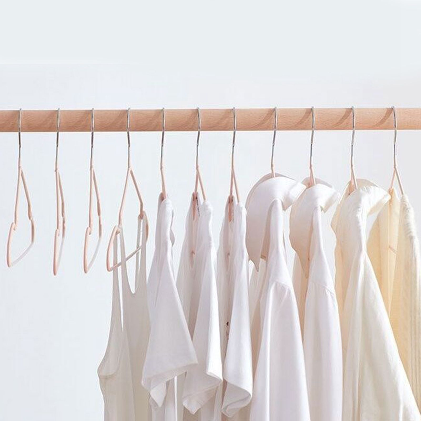 10PCS 40cm Clothing Hanger Coat Hanger Clothes Drying Rack Stainless Steel view 3