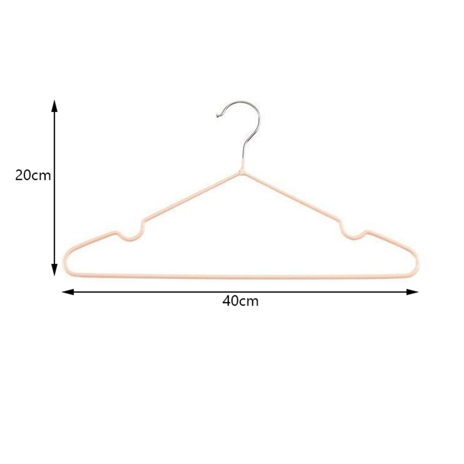 10PCS 40cm Clothing Hanger Coat Hanger Clothes Drying Rack Stainless Steel view 4