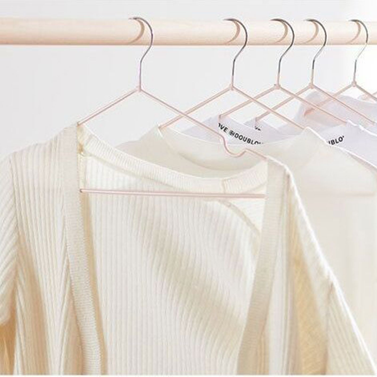 10PCS 40cm Clothing Hanger Coat Hanger Clothes Drying Rack Stainless Steel view 5