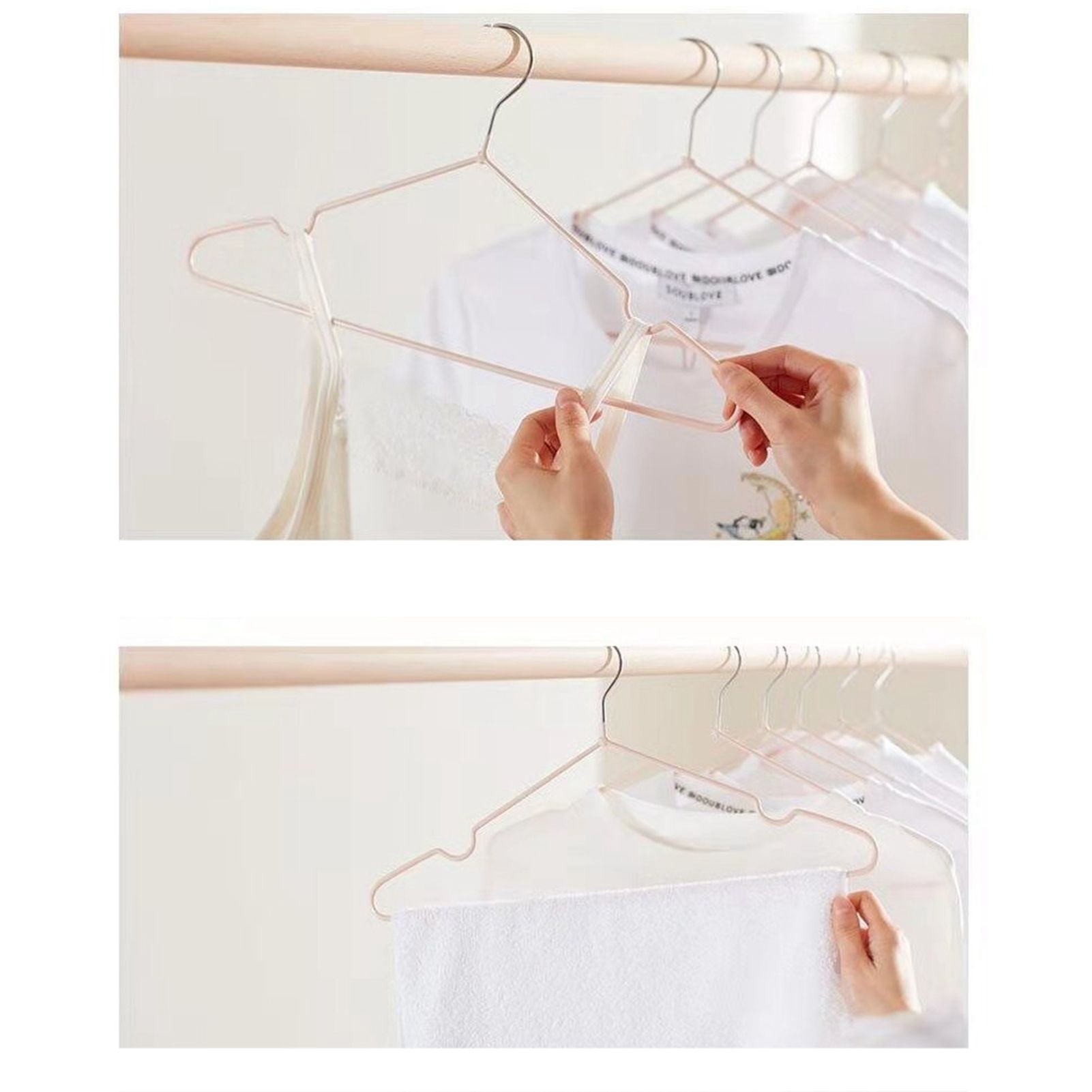 10PCS 40cm Clothing Hanger Coat Hanger Clothes Drying Rack Stainless Steel view 6
