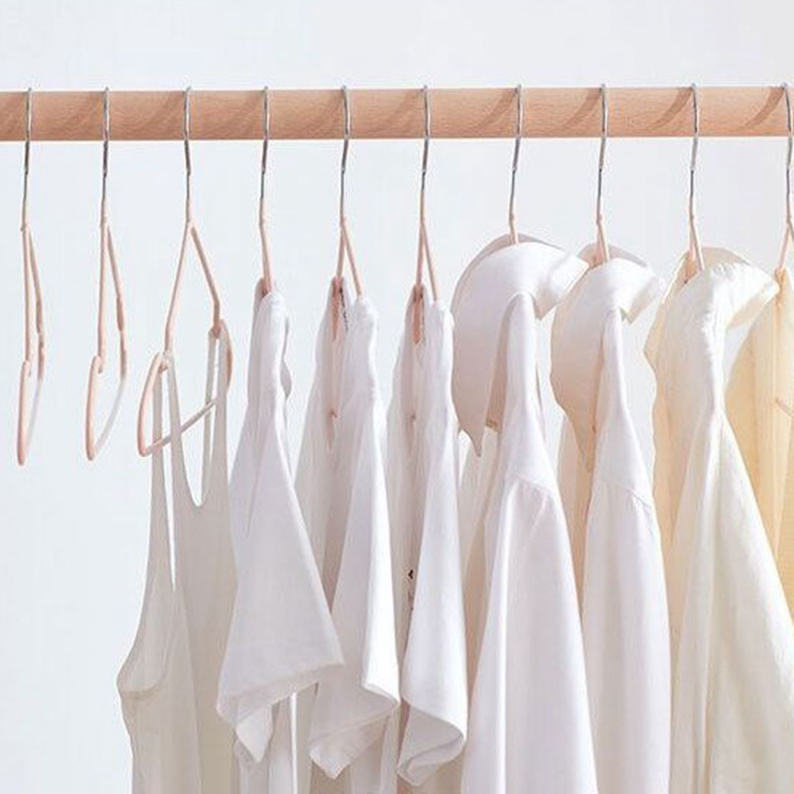 10PCS 40cm Coat Clothes Hanger Stainless Steel Drying Clothes Rack Laundry view 2