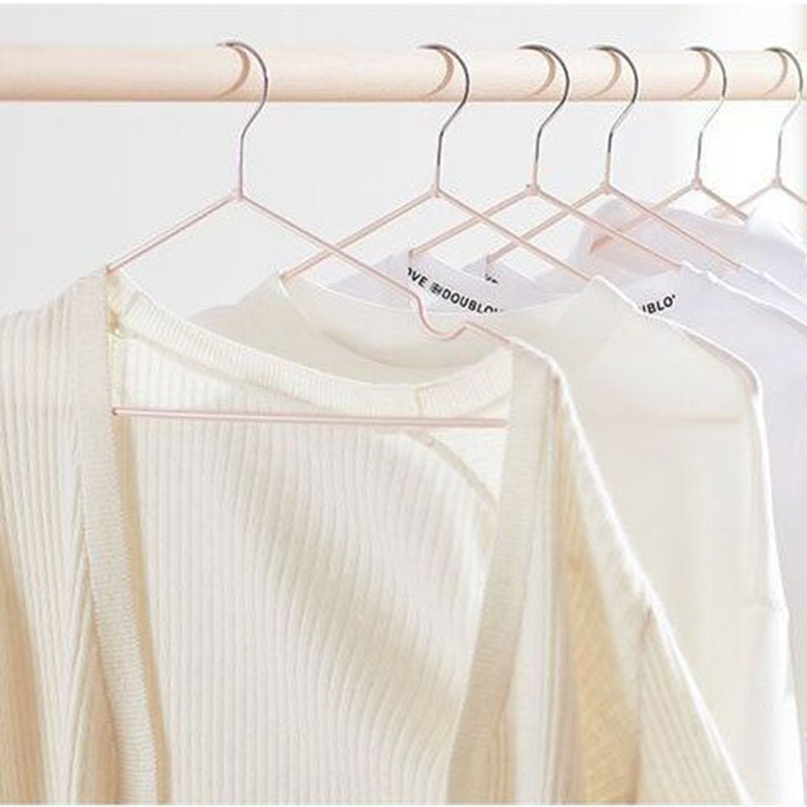 10PCS 40cm Coat Clothes Hanger Stainless Steel Drying Clothes Rack Laundry view 4
