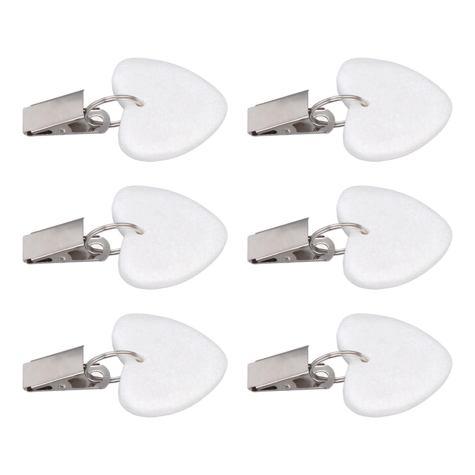 6Pcs Tablecloth Weights Marble Stainless Steel Small Size Waterproof Rustproof view 2