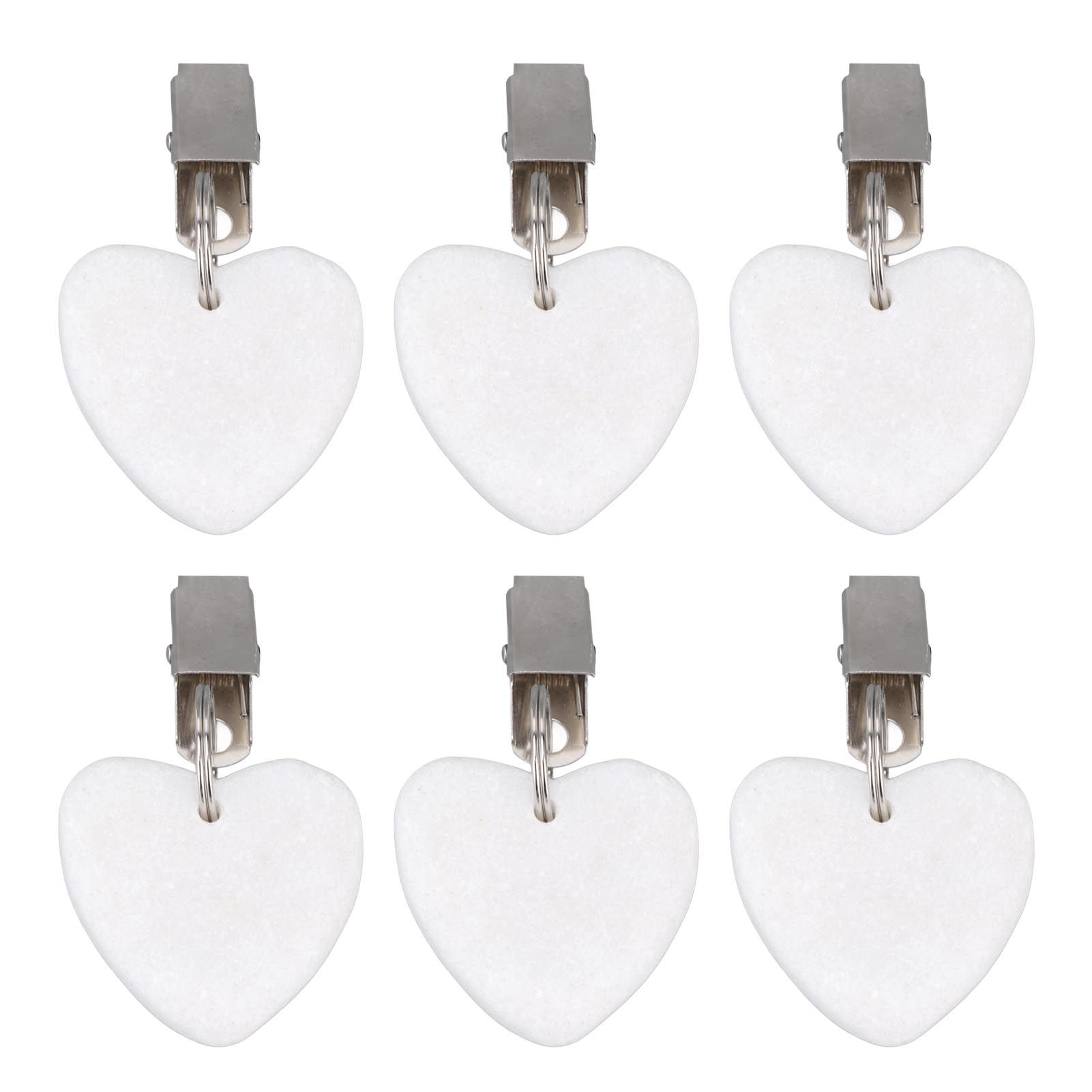 6Pcs Tablecloth Weights Marble Stainless Steel Small Size Waterproof Rustproof view 4