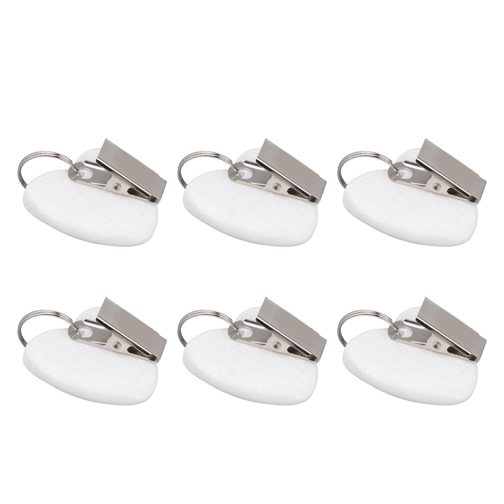 6Pcs Tablecloth Weights Marble Stainless Steel Small Size Waterproof Rustproof view 7