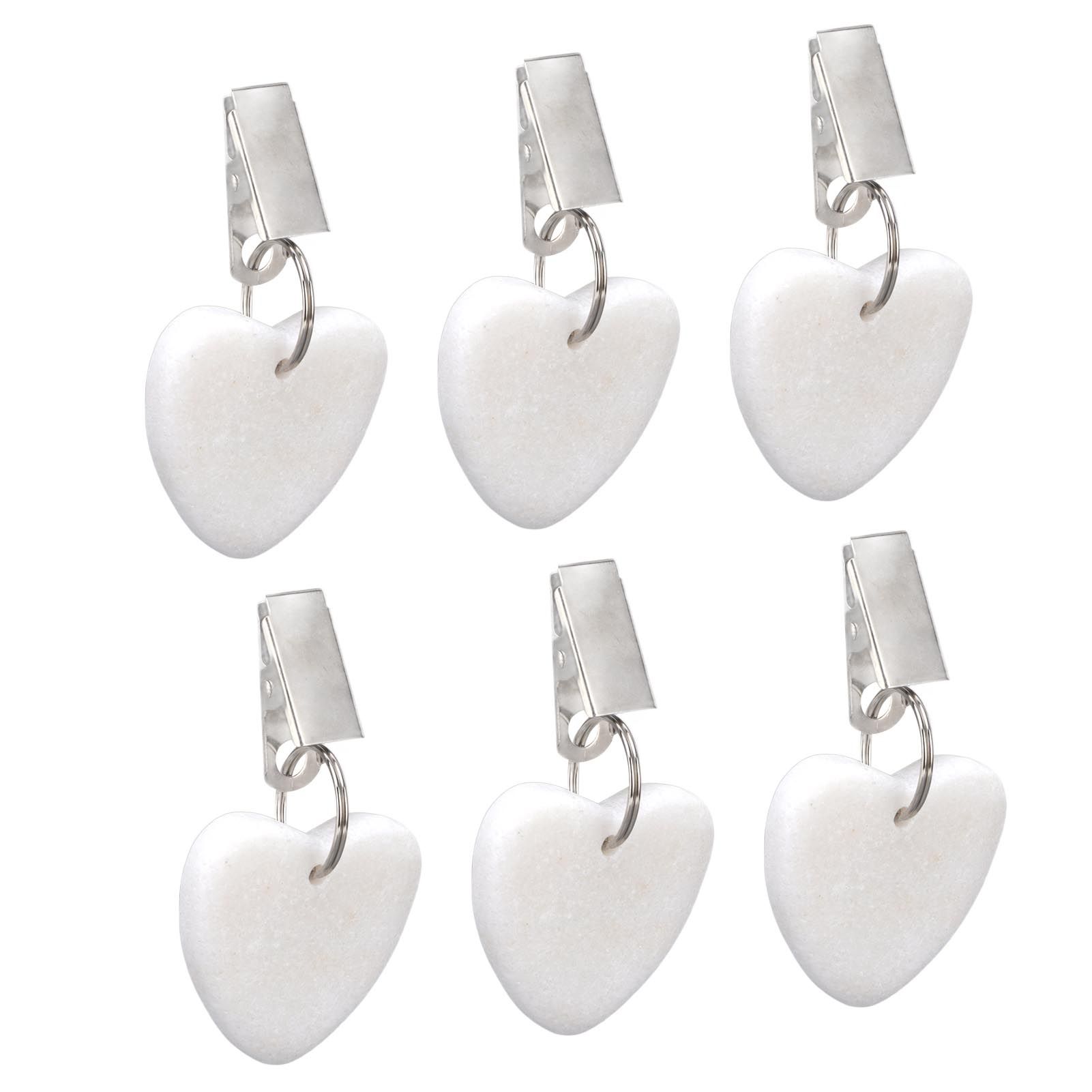 6Pcs Tablecloth Weights Marble Stainless Steel Small Size Waterproof Rustproof view 8
