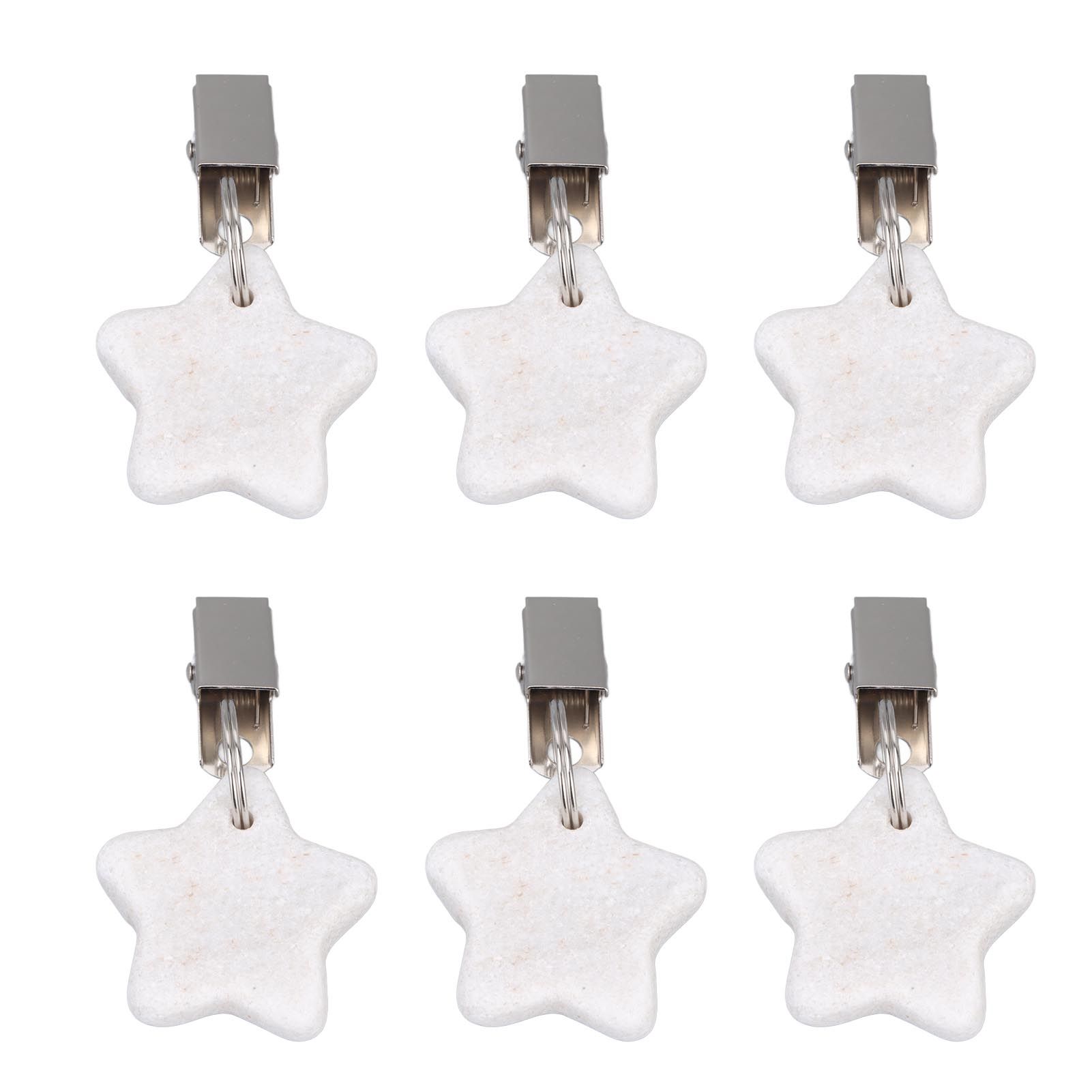 6Pcs Tablecloth Weights Marble Stainless Steel Small Size Waterproof Rustproof view 2