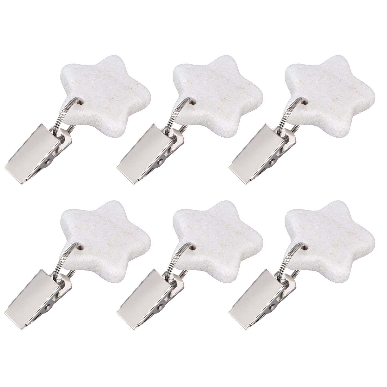 6Pcs Tablecloth Weights Marble Stainless Steel Small Size Waterproof Rustproof view 3