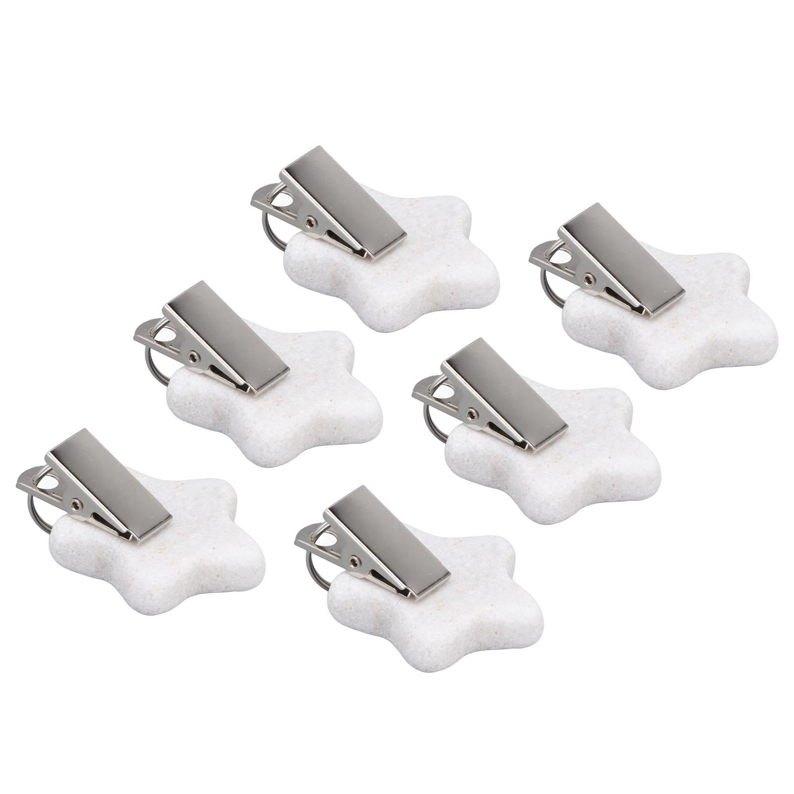6Pcs Tablecloth Weights Marble Stainless Steel Small Size Waterproof Rustproof view 4