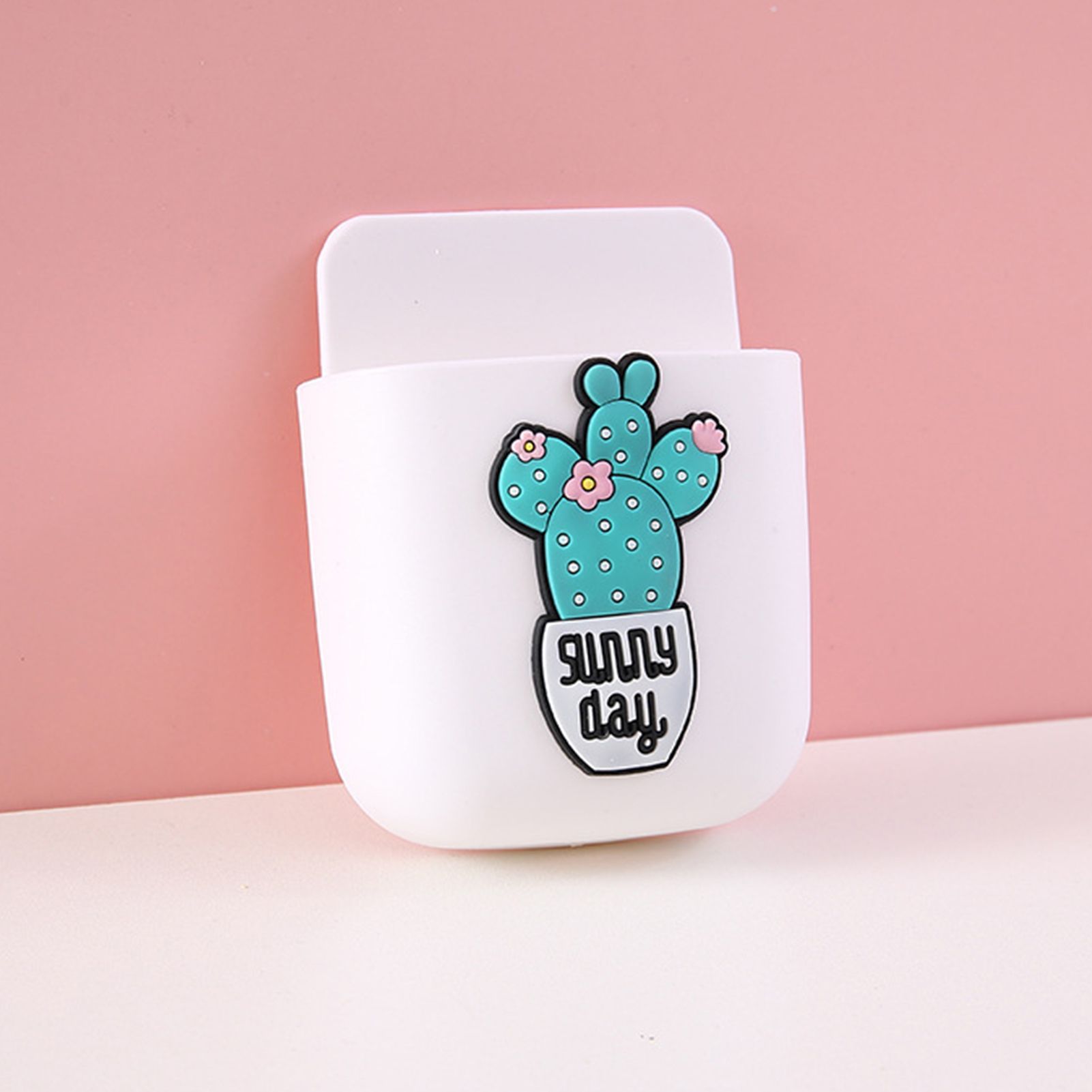 Cartoon Storage Box Wall Mounted Storage Container Cute Phone Storage Box for view 2