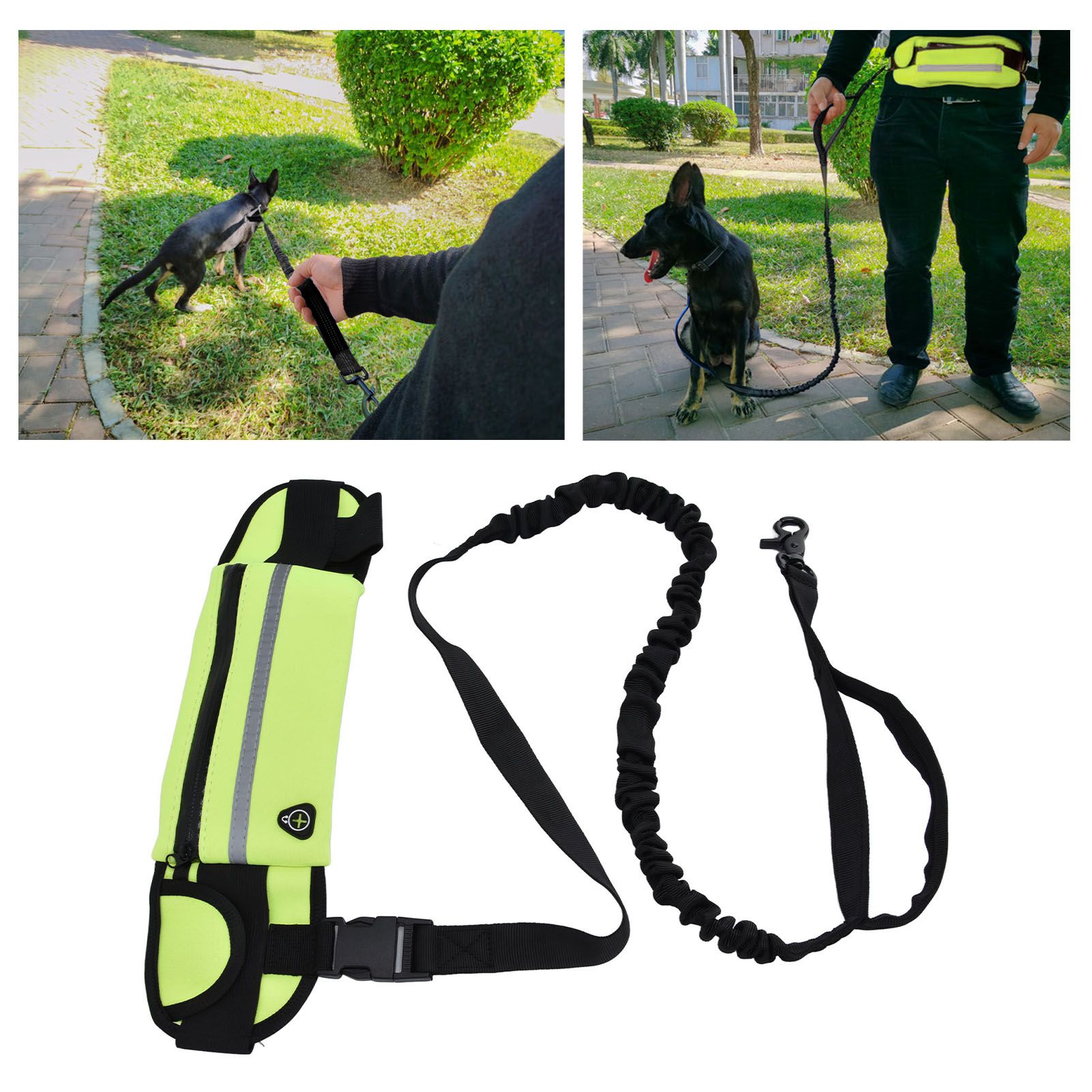 Sports Belt Bag Leash Set Reflective Elastic Explosion Proof Dog Running view 12