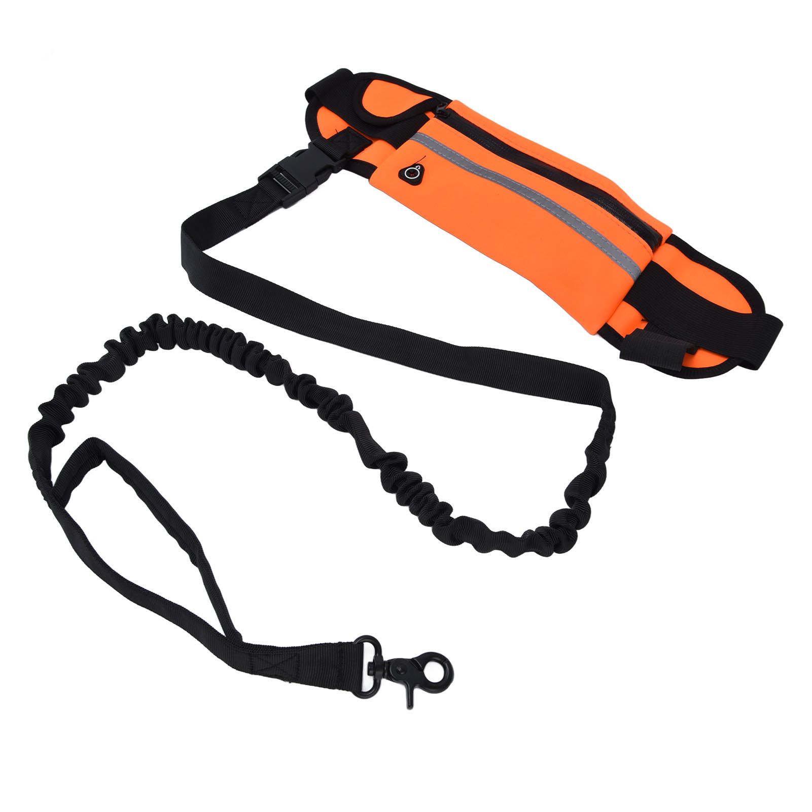 Hands Free Dog Leash Detachable Zipper Bag Reflective Strip Design Hands Free view 6
