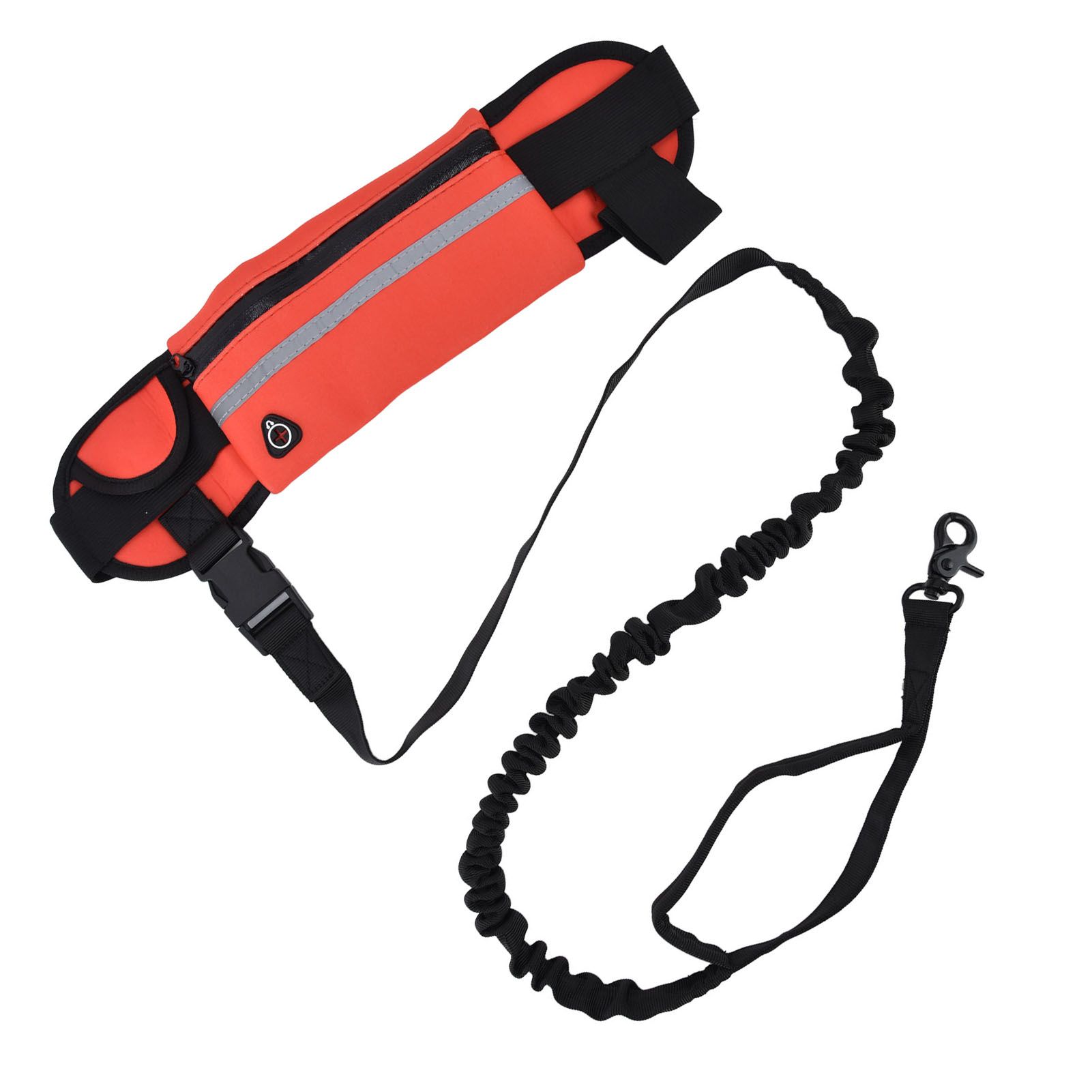 Hands Free Dog Leash Detachable Zipper Bag Reflective Strip Design Hands Free view 2