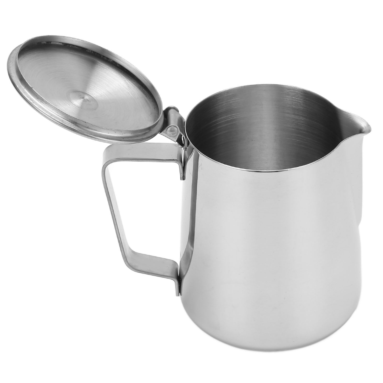 Milk Frothing Pitcher 304 Stainless Steel Milk Frother Coffee Cup with Cover view 2