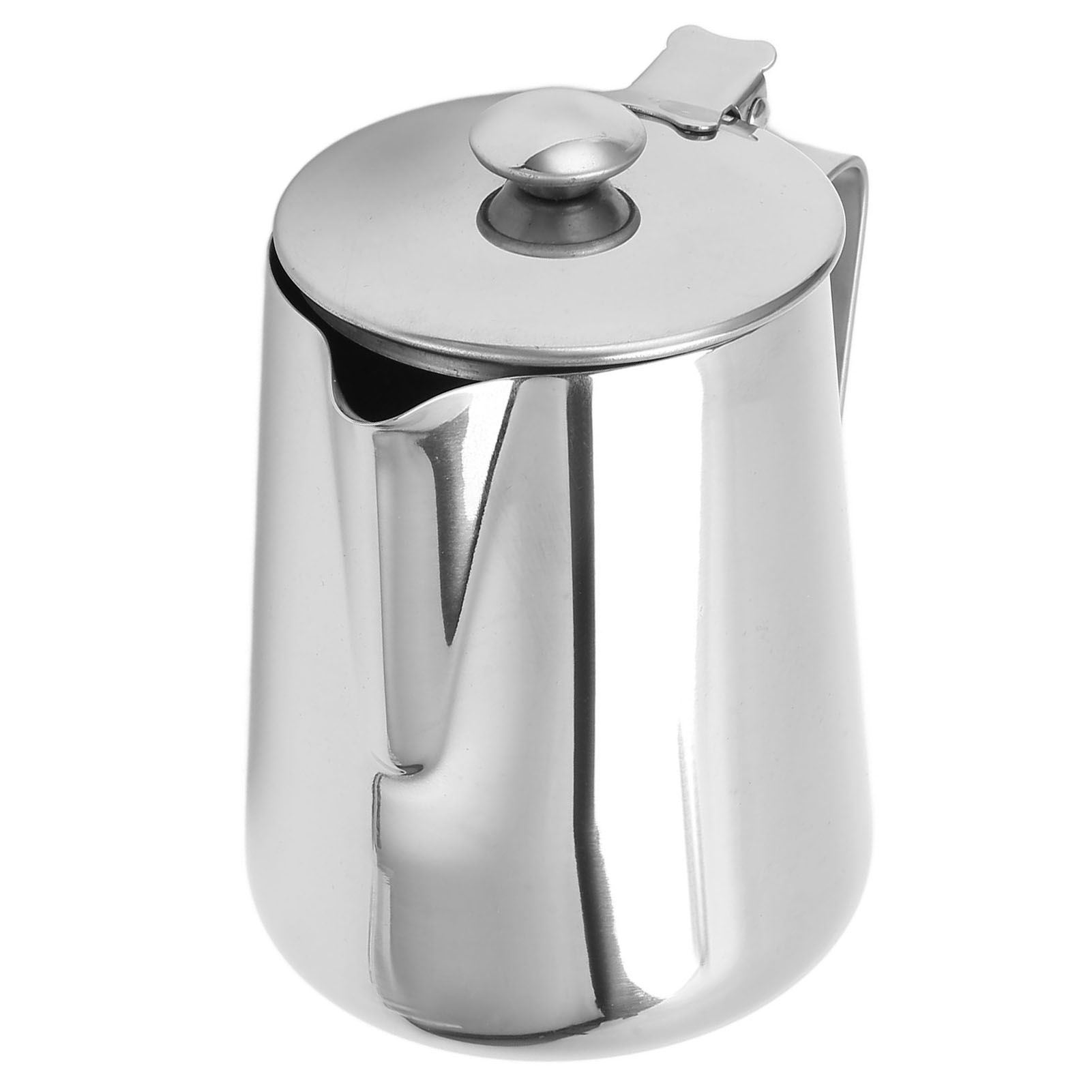 Milk Frothing Pitcher 304 Stainless Steel Milk Frother Coffee Cup with Cover view 3