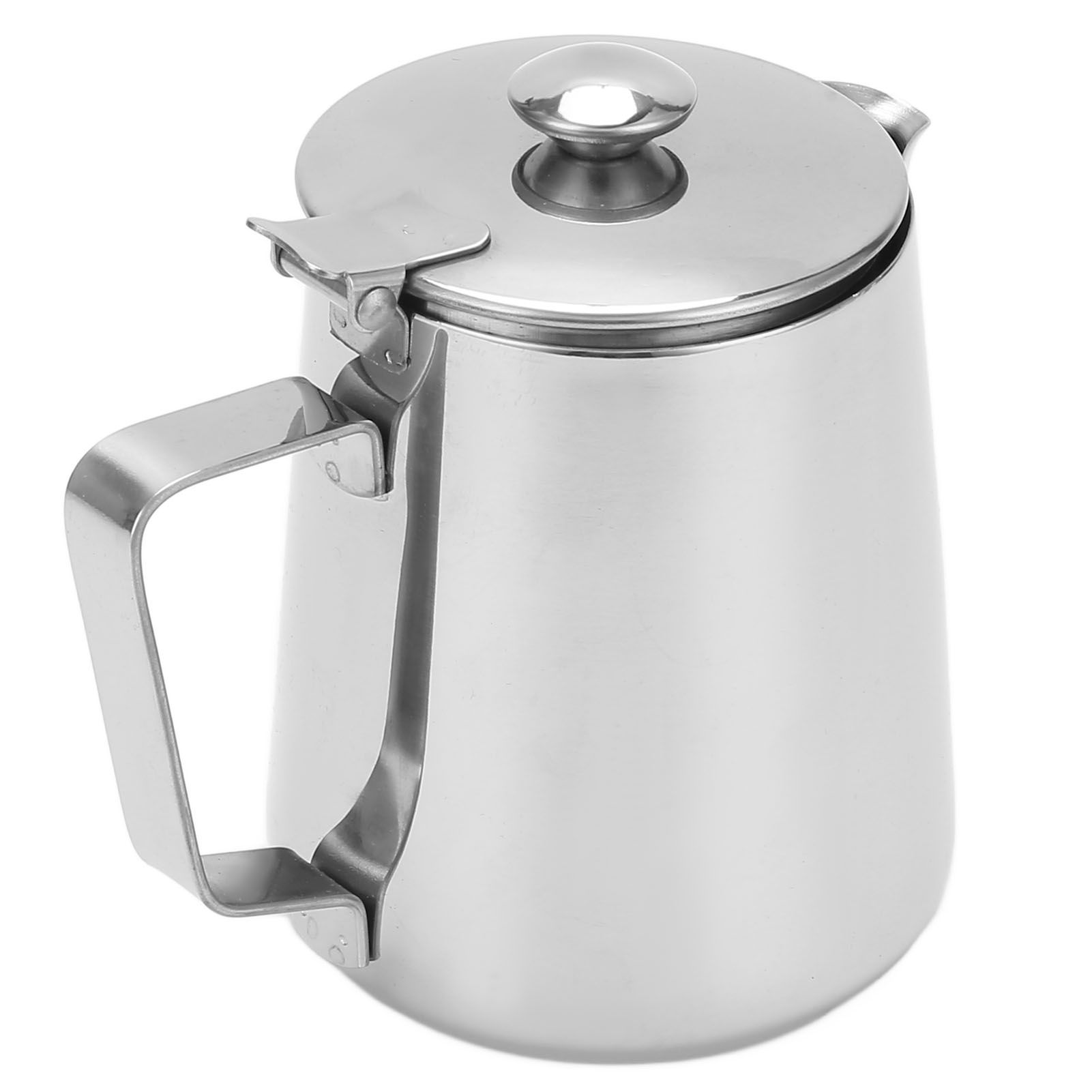 Milk Frothing Pitcher 304 Stainless Steel Milk Frother Coffee Cup with Cover view 4