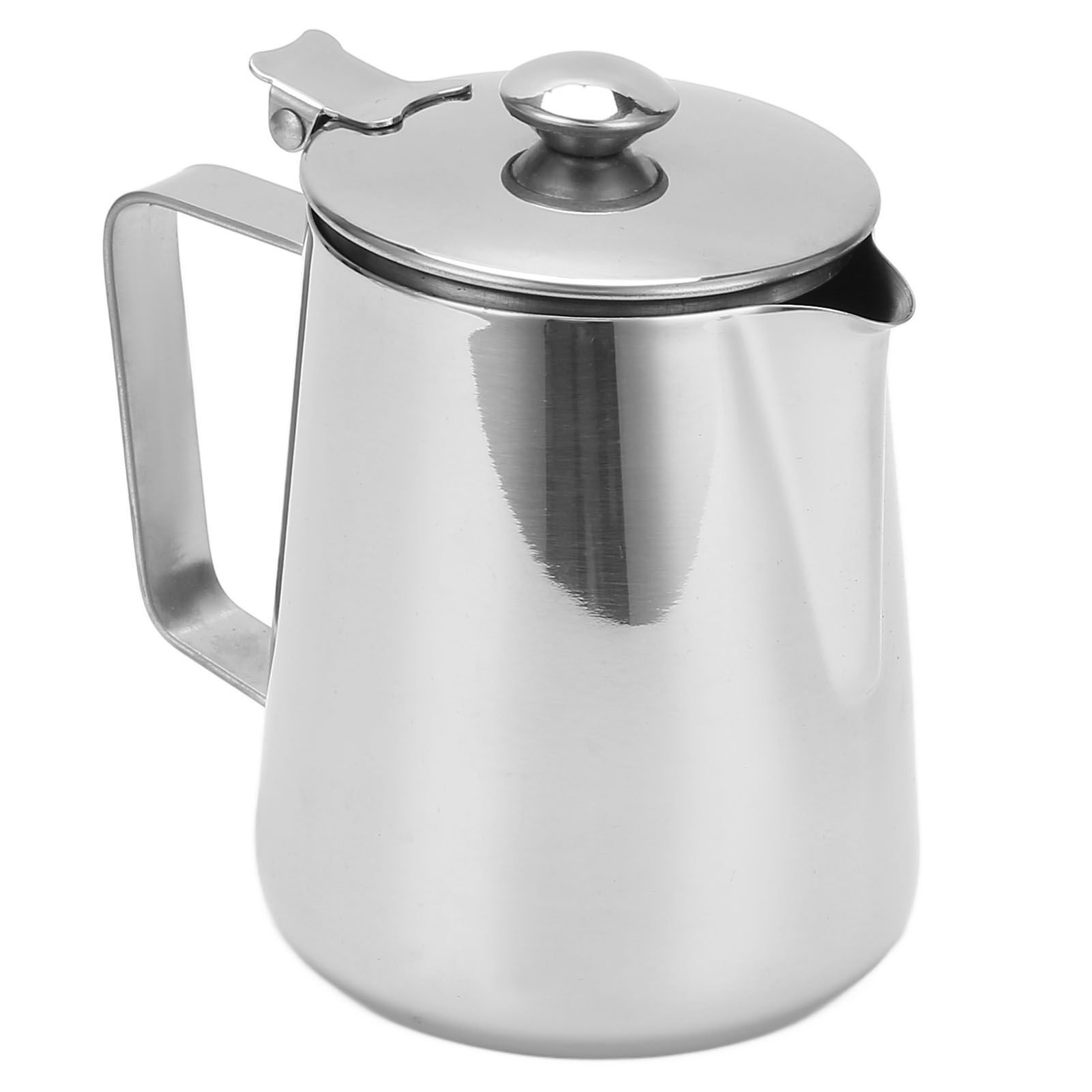 Milk Frothing Pitcher 304 Stainless Steel Milk Frother Coffee Cup with Cover view 5