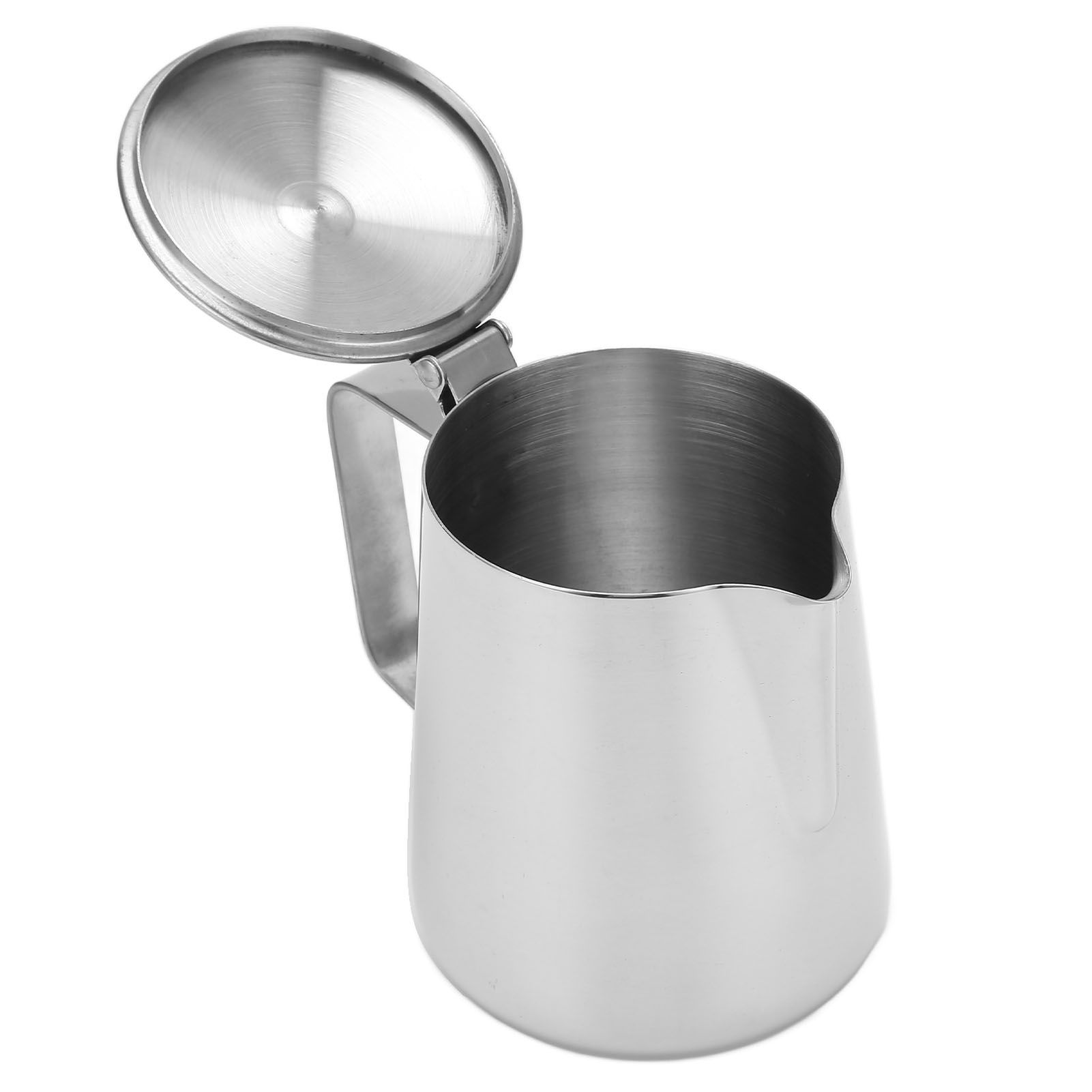 Milk Frothing Pitcher 304 Stainless Steel Milk Frother Coffee Cup with Cover view 7