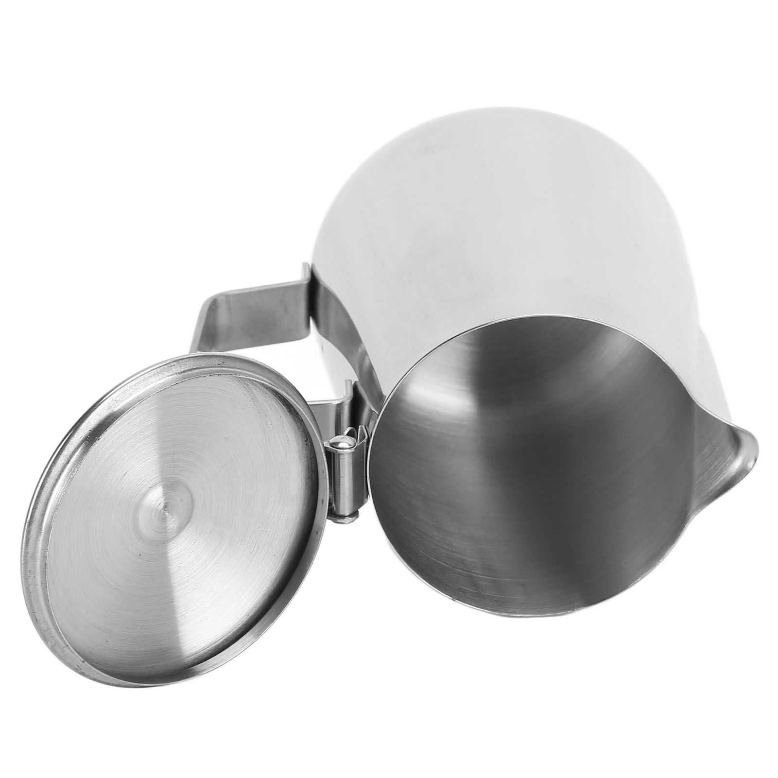 Milk Frothing Pitcher 304 Stainless Steel Milk Frother Coffee Cup with Cover view 8
