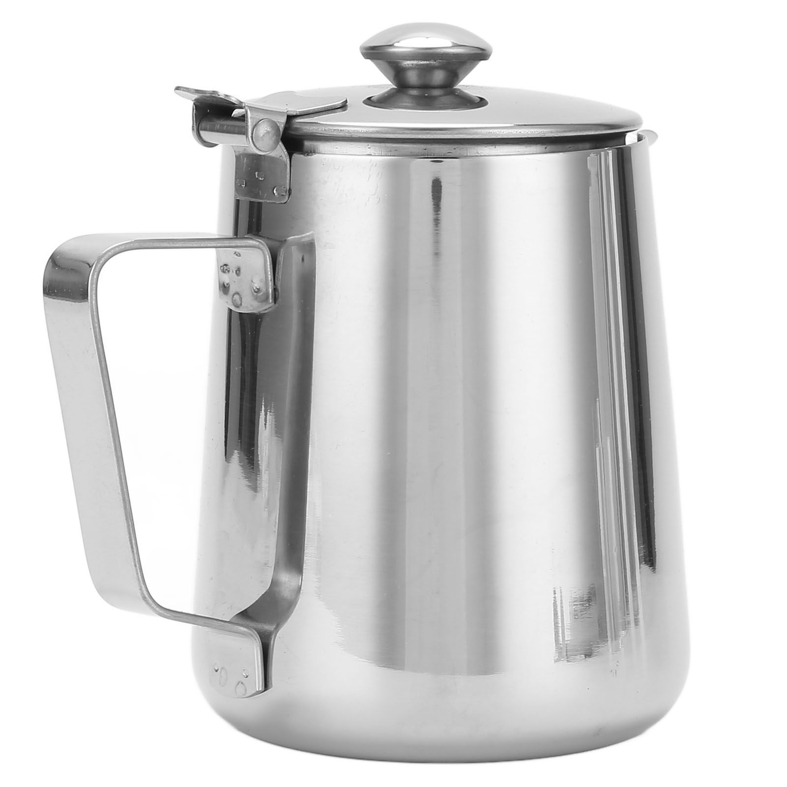 Milk Frothing Pitcher 304 Stainless Steel Milk Frother Coffee Cup with Cover view 9