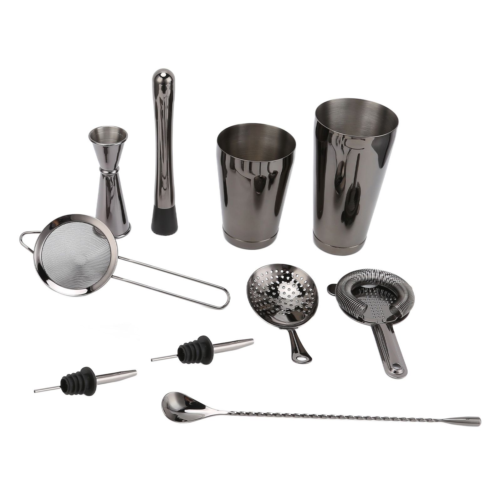 11PCS/Set Cocktail Shaker Set Bartender Kit Cocktail Strainer Stainless Steel view 5
