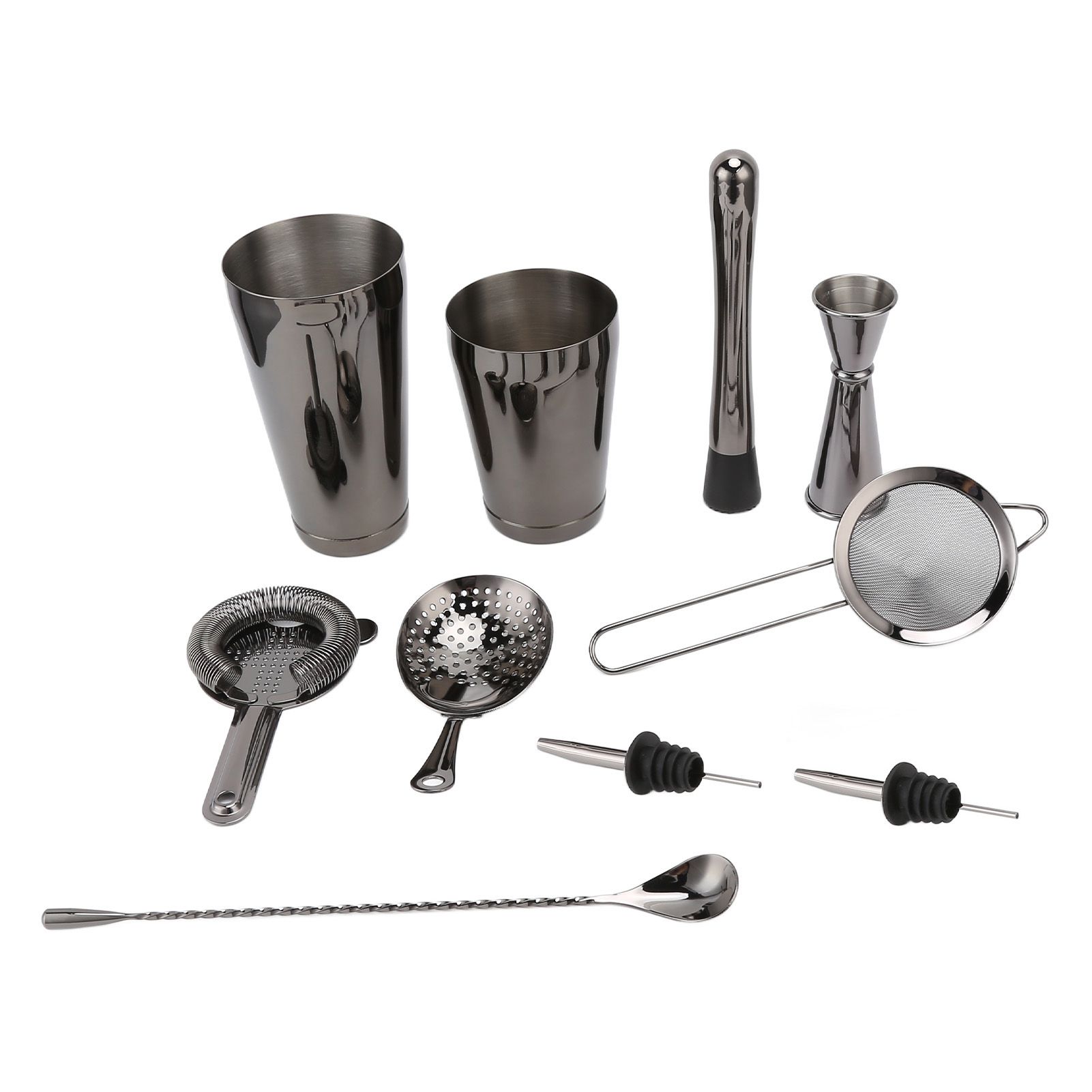 11PCS/Set Cocktail Shaker Set Bartender Kit Cocktail Strainer Stainless Steel view 6
