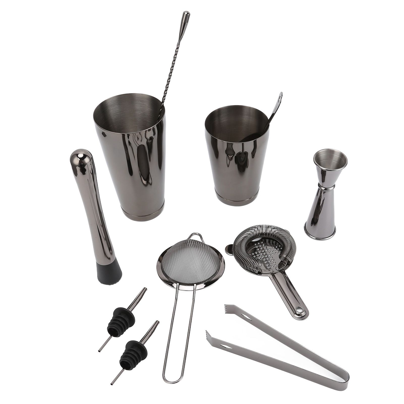 11PCS/Set Cocktail Shaker Set Bartender Kit Cocktail Strainer Stainless Steel view 7