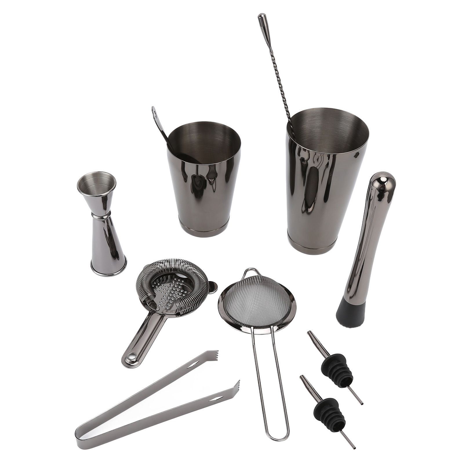 11PCS/Set Cocktail Shaker Set Bartender Kit Cocktail Strainer Stainless Steel view 8