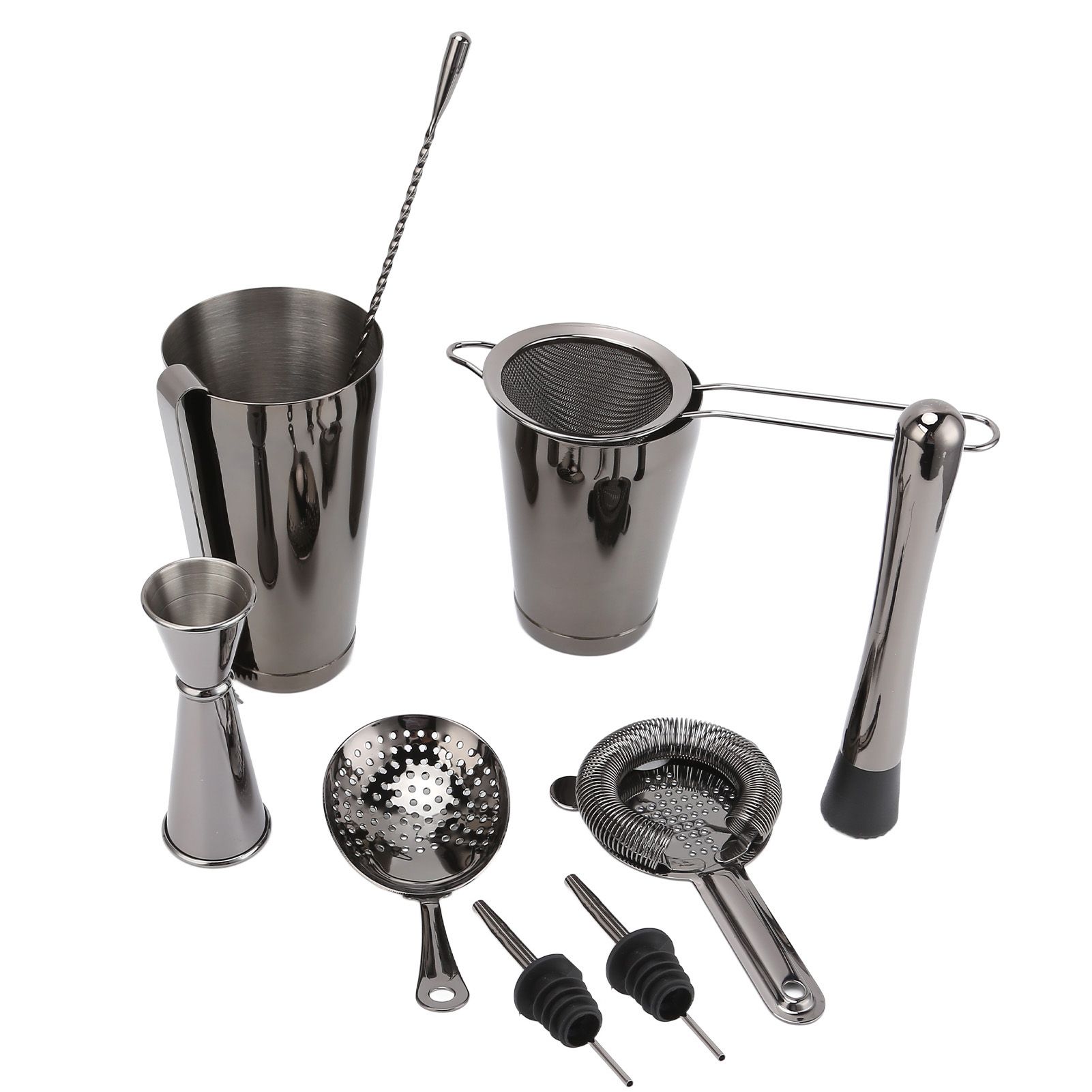 11PCS/Set Cocktail Shaker Set Bartender Kit Cocktail Strainer Stainless Steel view 9