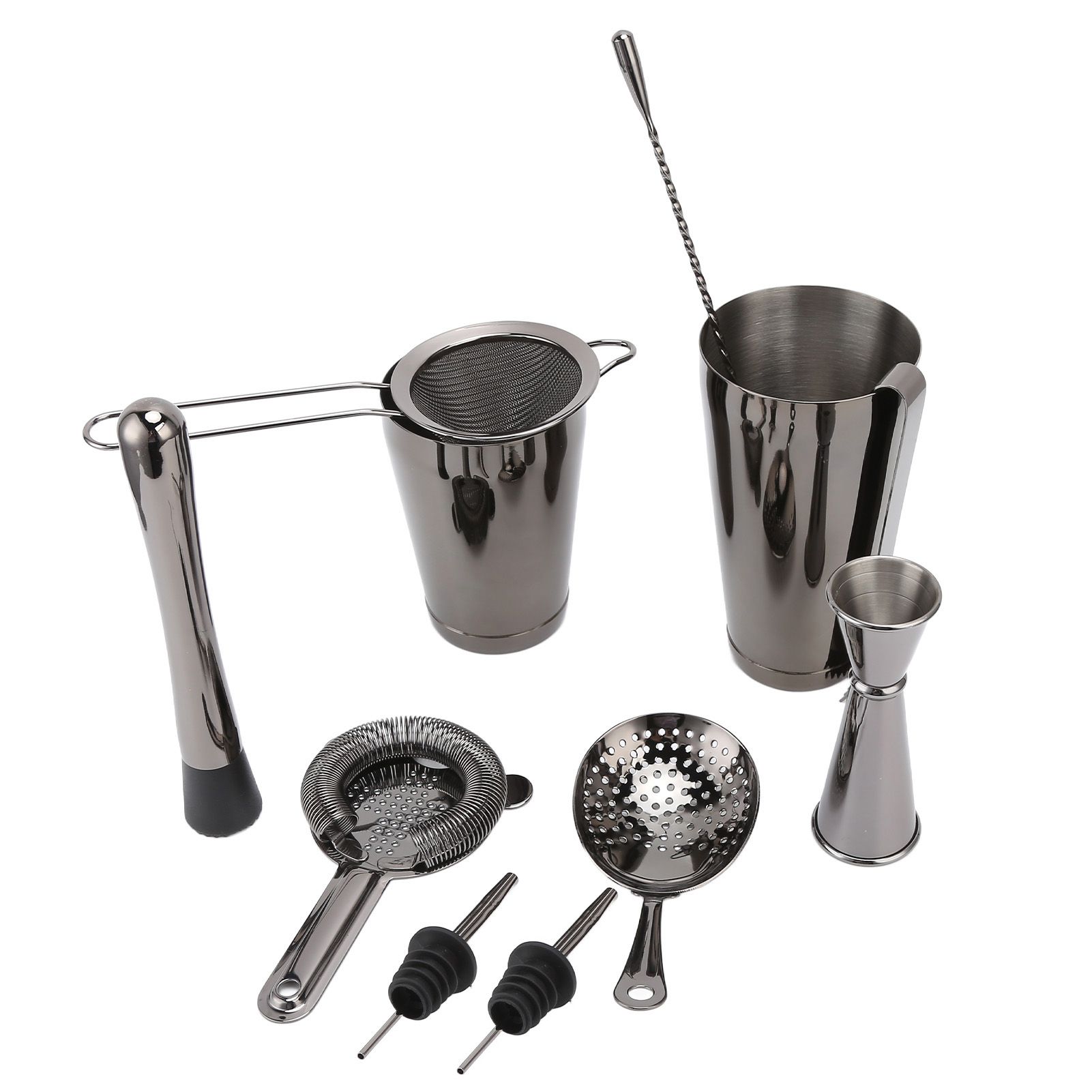 11PCS/Set Cocktail Shaker Set Bartender Kit Cocktail Strainer Stainless Steel view 10