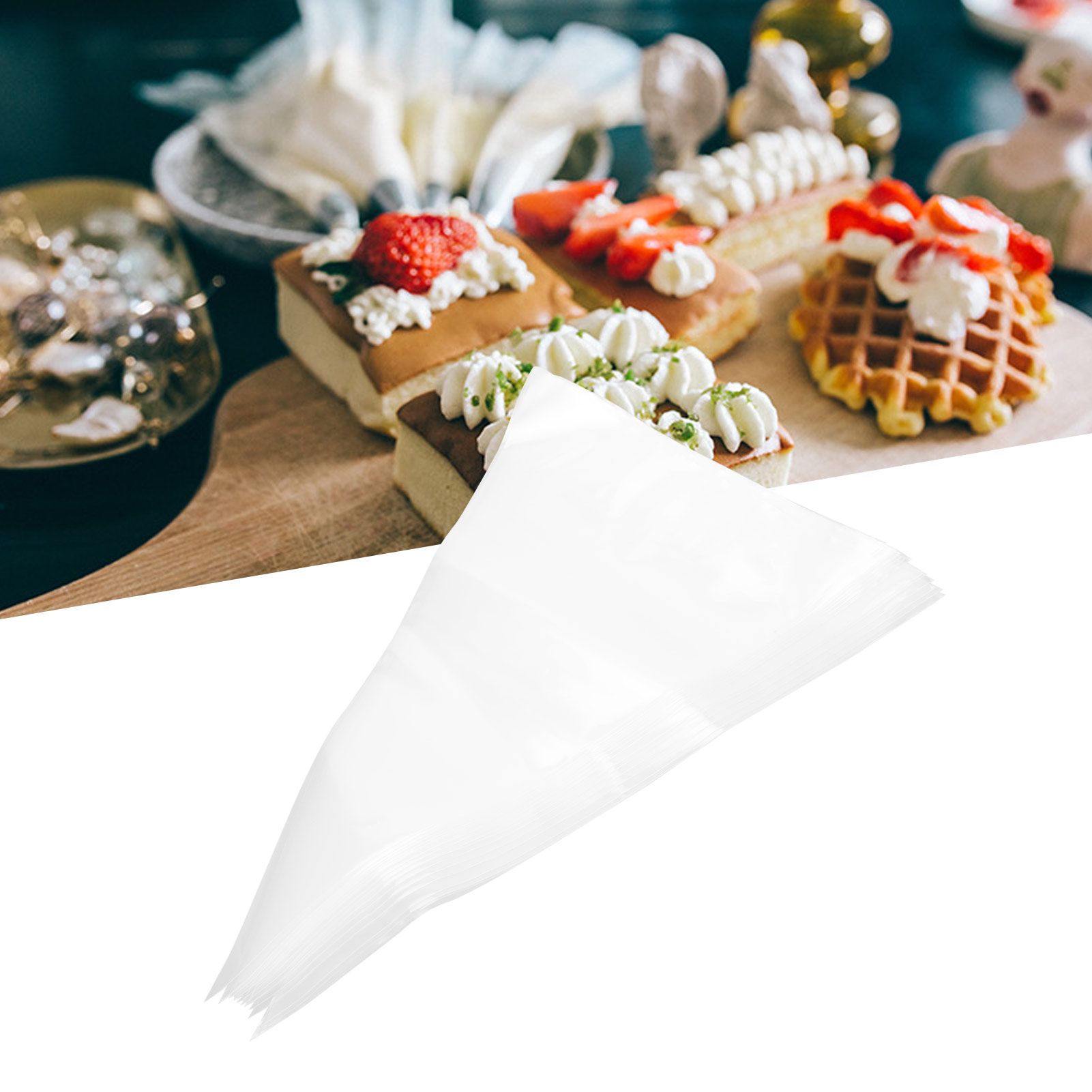 12in Thickened Piping Bag Disposable PE Cake Decorating Bag for Bakery Home view 12