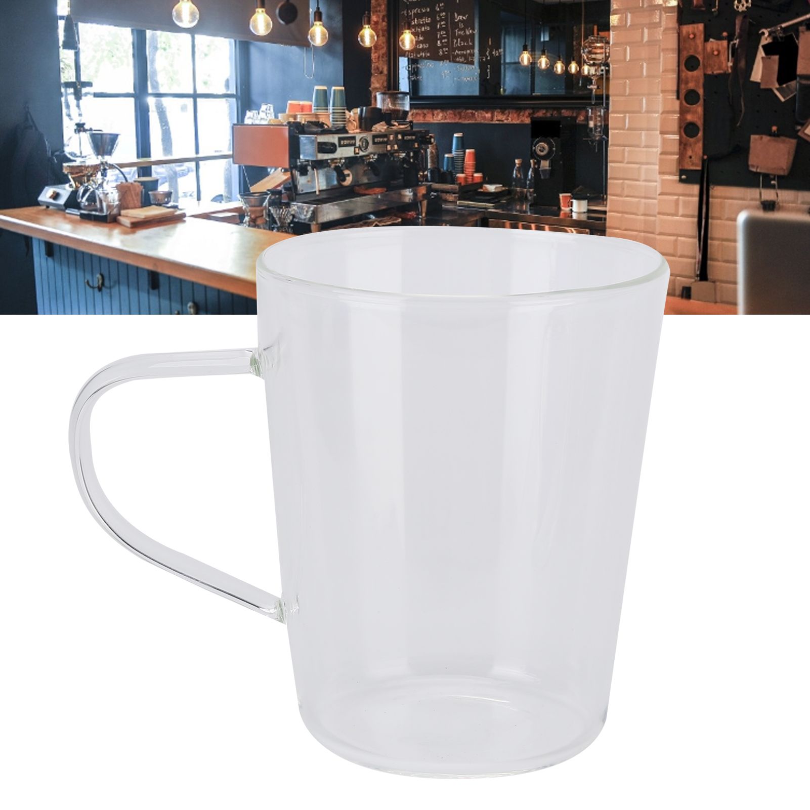 380ml Milk Cup High Borosilicate Glass Thermal Easy to Clean Glass Mug for view 11