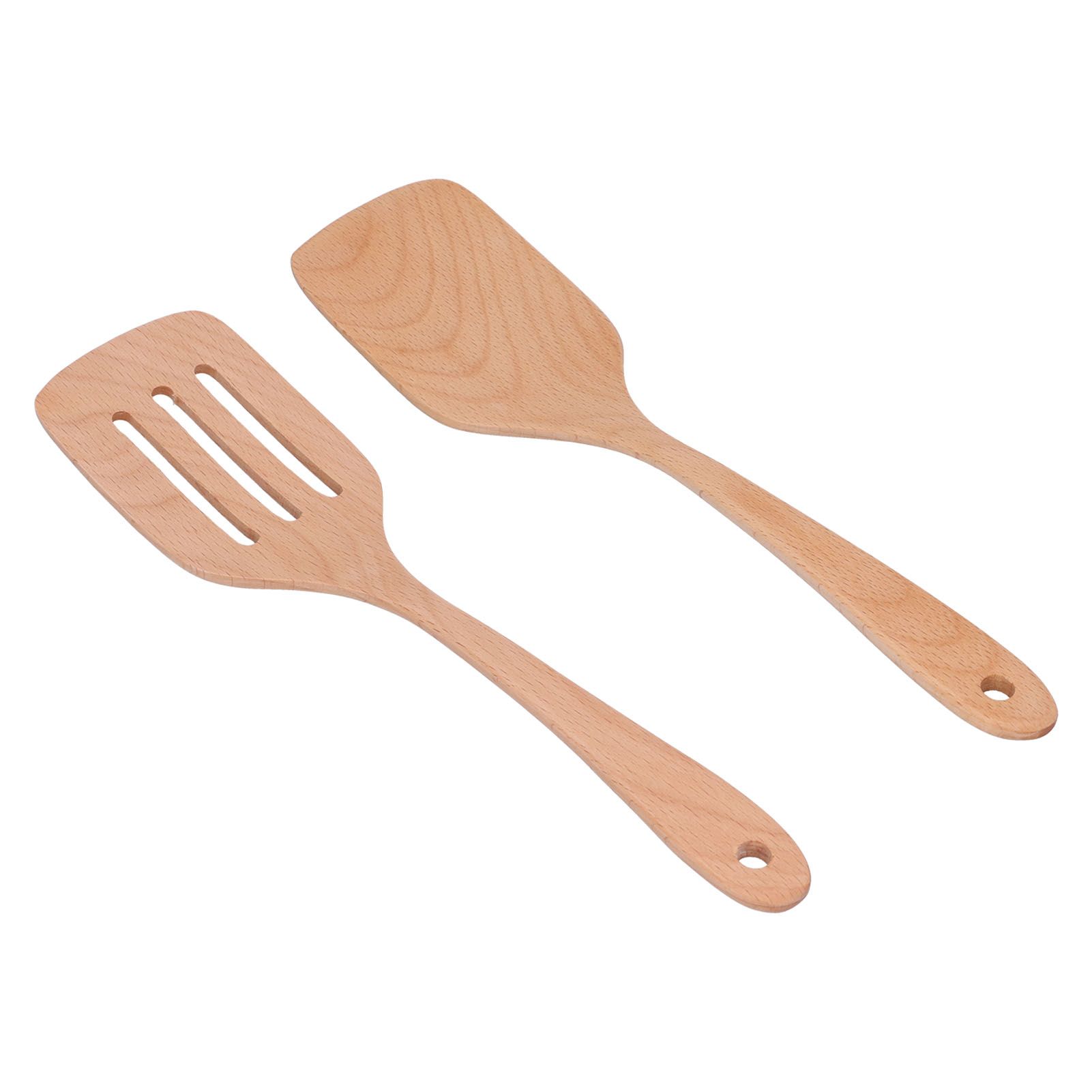 2Pcs Kitchen Turner Spatula Set Wooden Environmentally Friendly High view 8