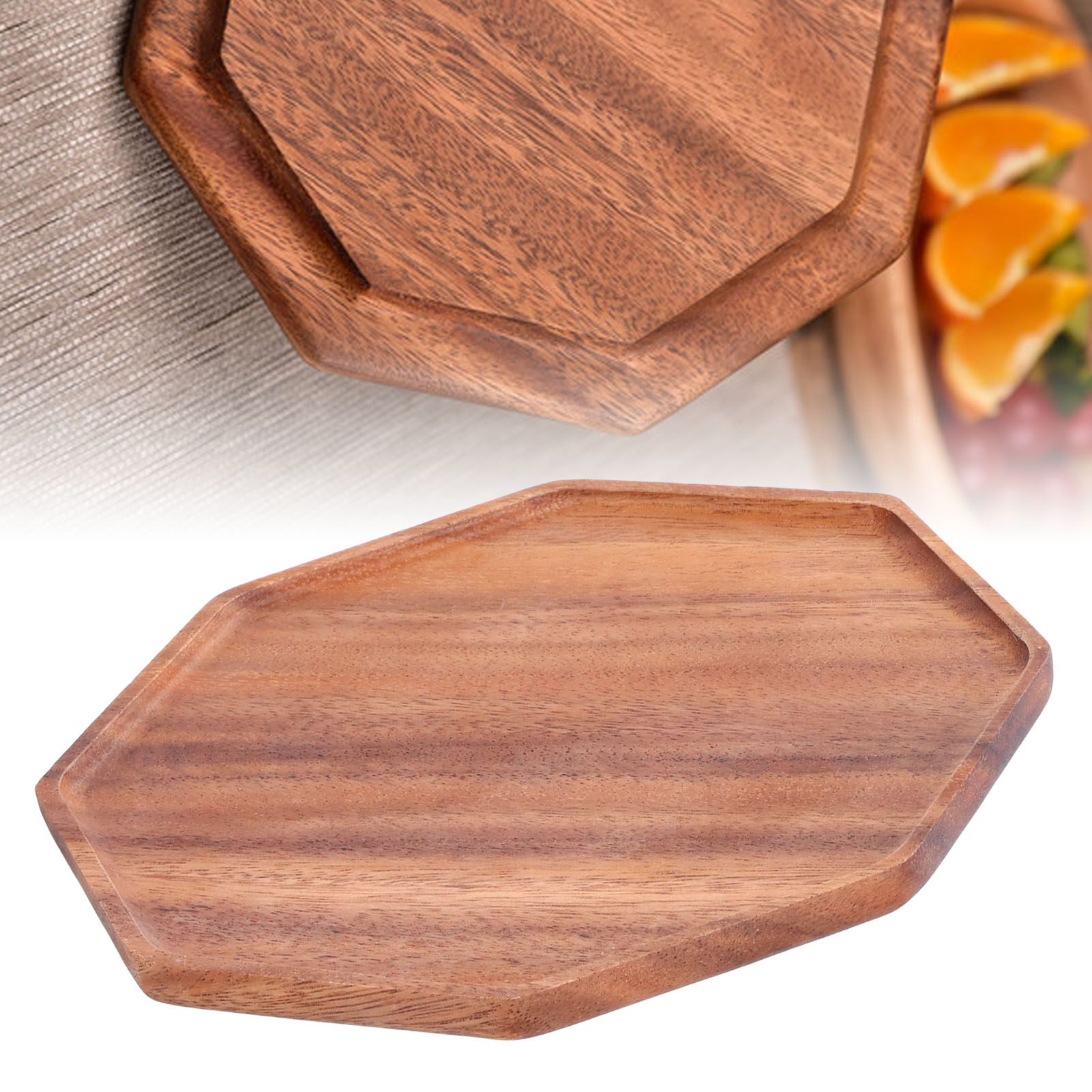 Tea Plate Natural Wood Environmental Protection Uniform Texture Odorless view 12