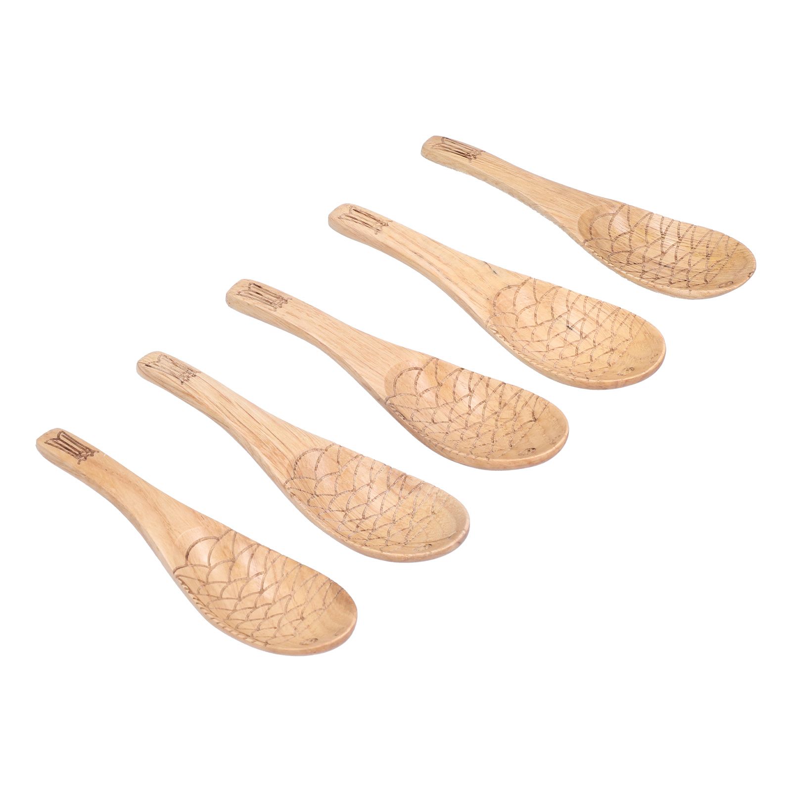 5Pcs Fish‑shaped Carved Rice Spoon Soup Spoon It Means More Than Every Year view 4