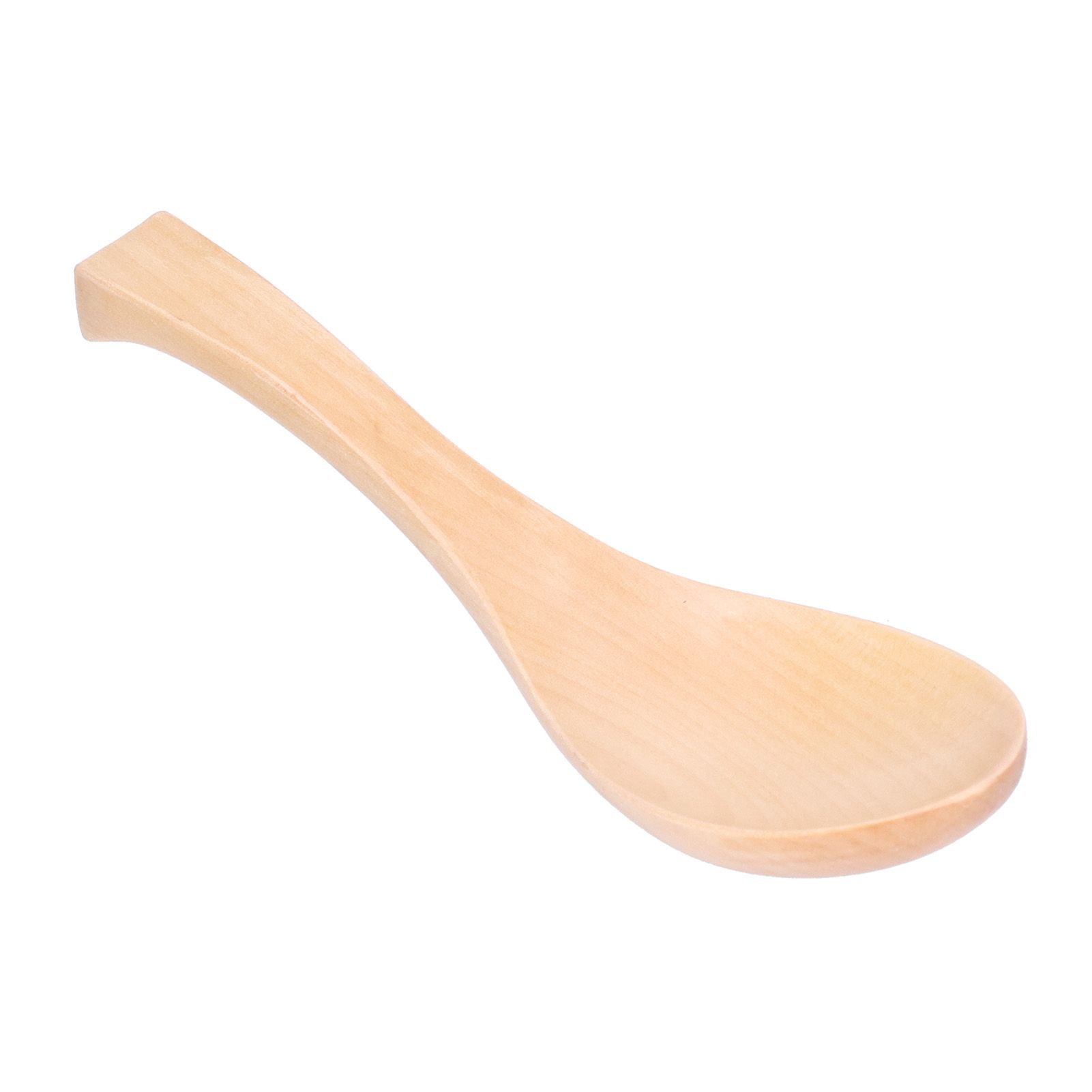 5Pcs Natural Wooden Soup Spoon with Hook The Bowl Hand Polished Japanese view 13