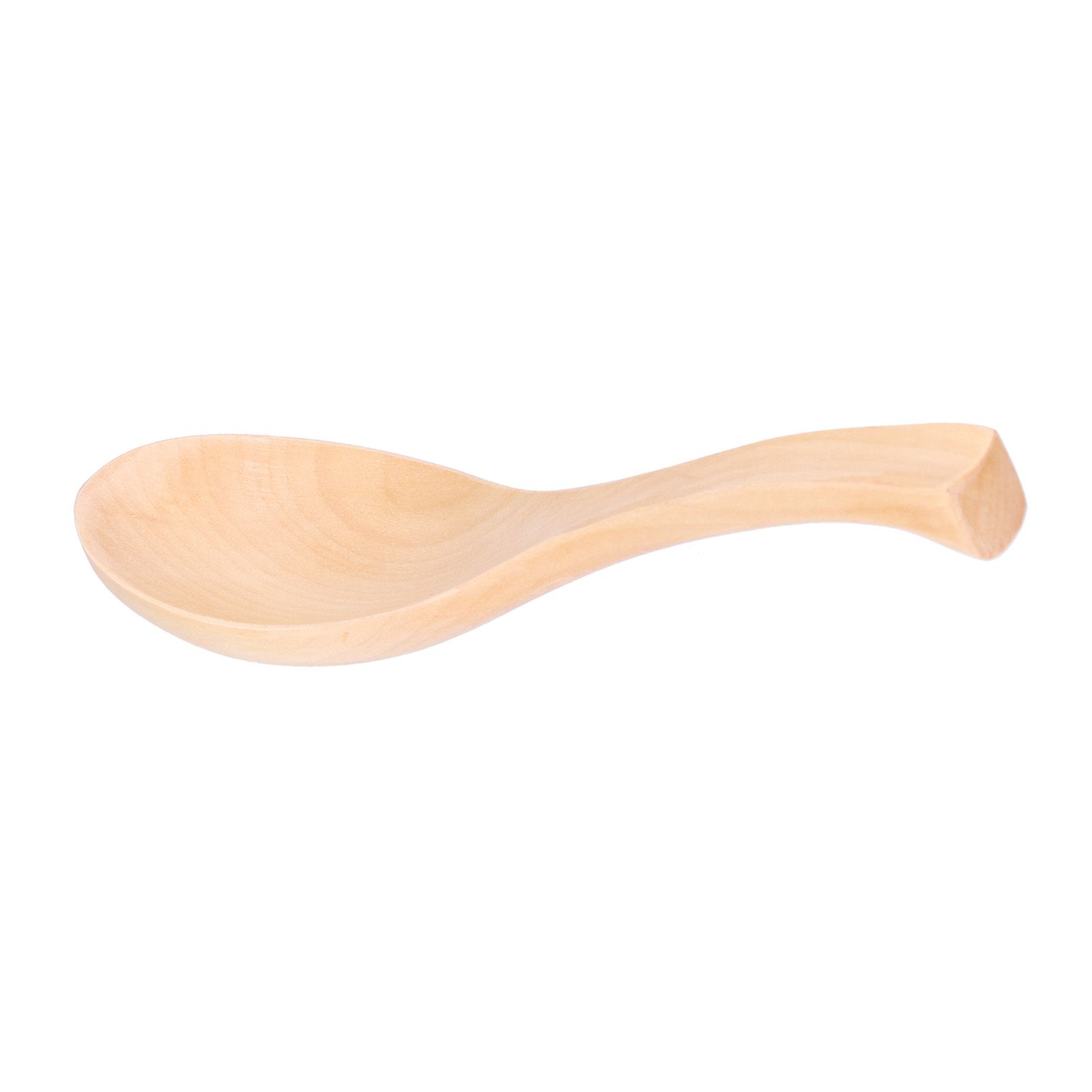 5Pcs Natural Wooden Soup Spoon with Hook The Bowl Hand Polished Japanese view 15