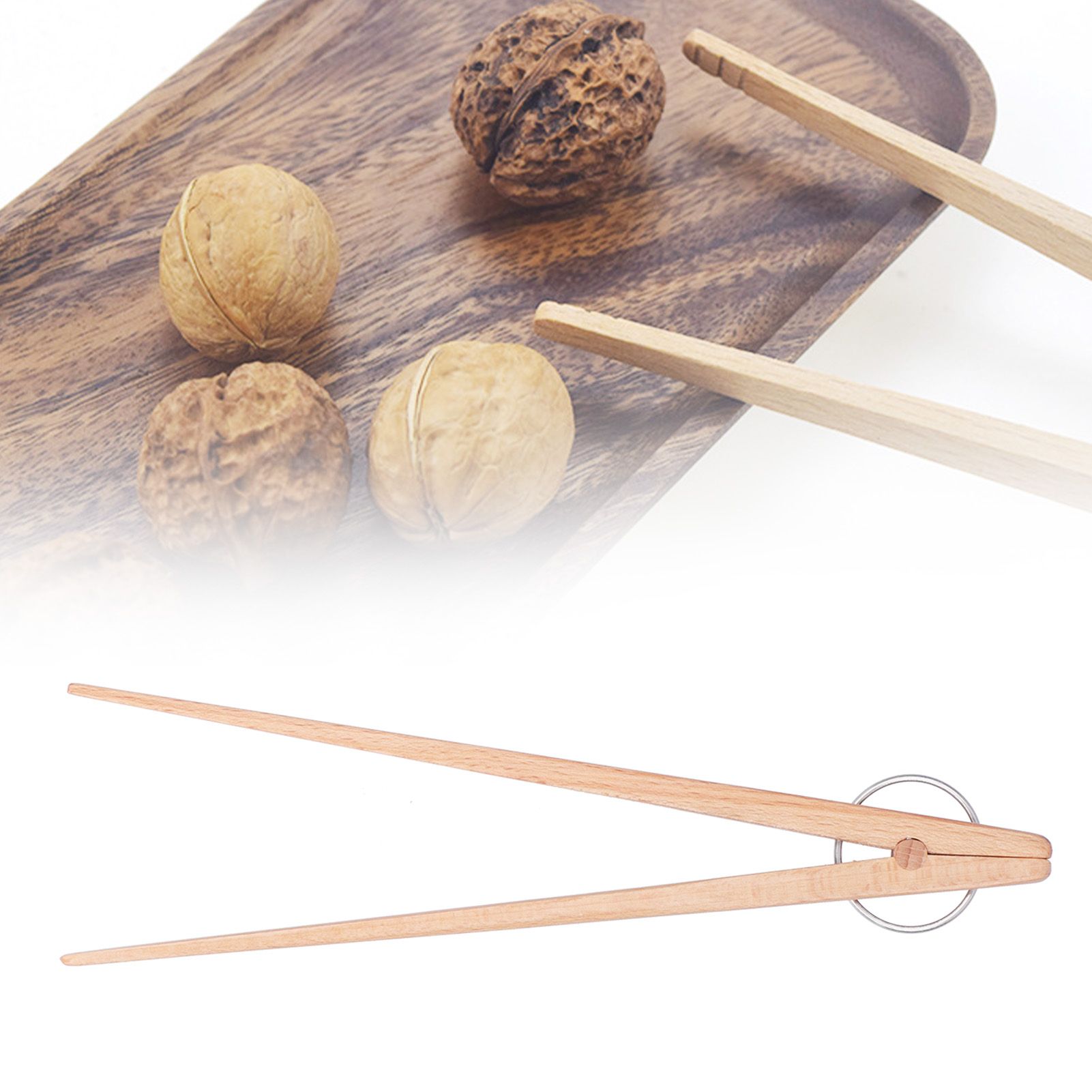Bread Tongs Kitchen Wooden Baking Food Salad Fruits Tongs Cooking Tool Kitchen view 12