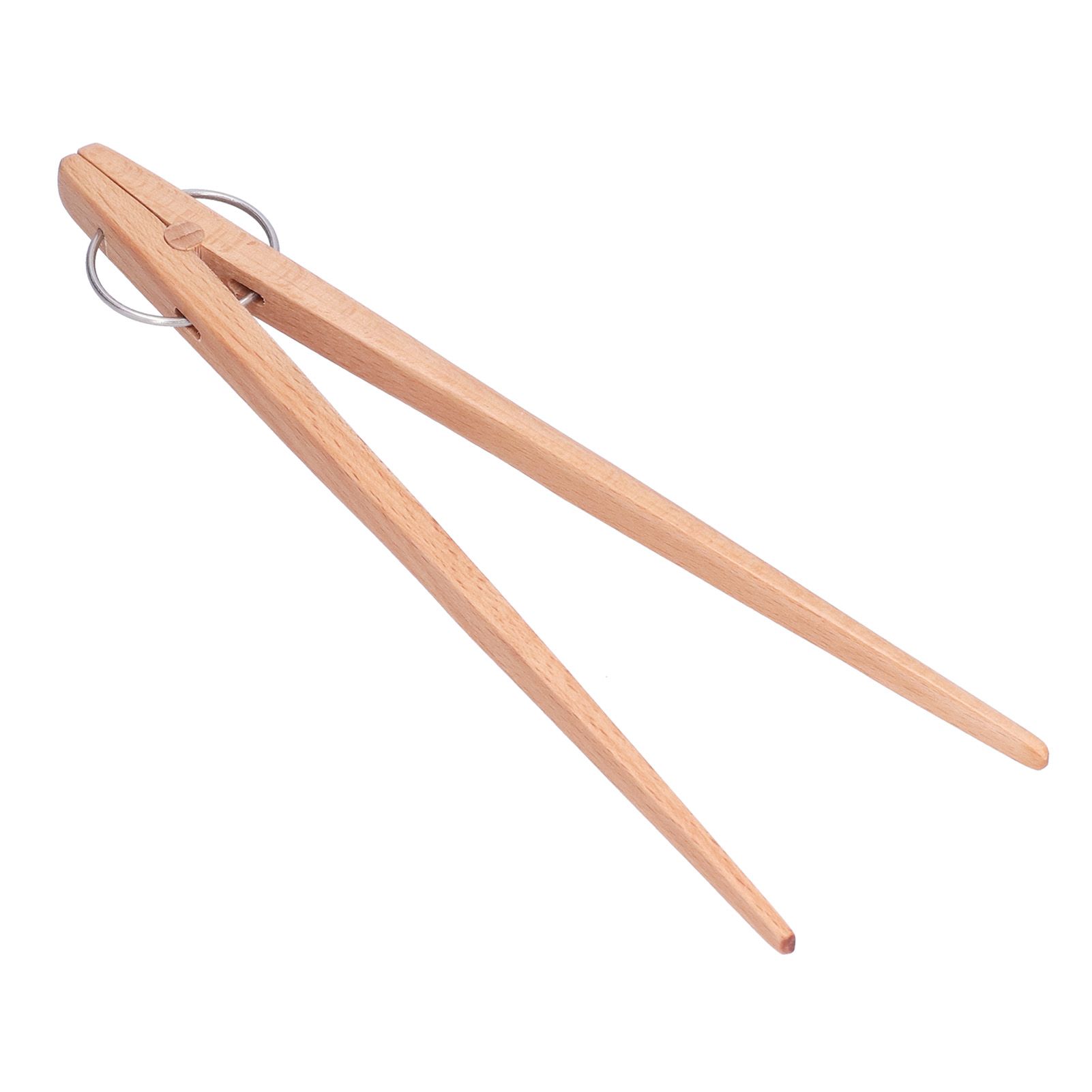 Bread Tongs Kitchen Wooden Baking Food Salad Fruits Tongs Cooking Tool Kitchen view 13
