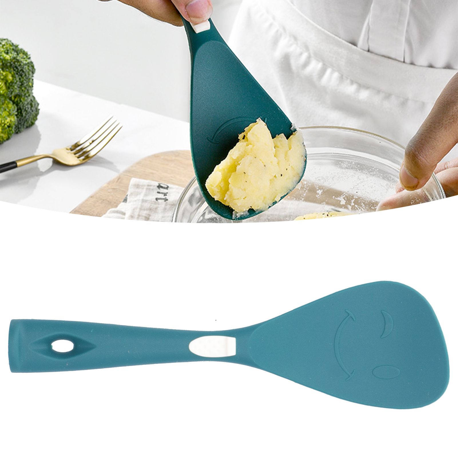 Silicone Cooking Utensils Silicone Stainless Steel Heat Insulation Anti view 12