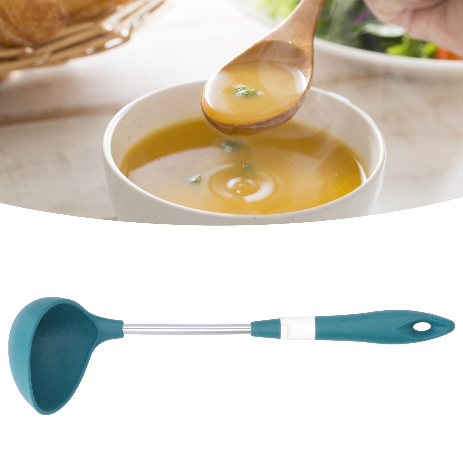 Silicone Cooking Utensils Silicone Stainless Steel Heat Insulation Anti view 12