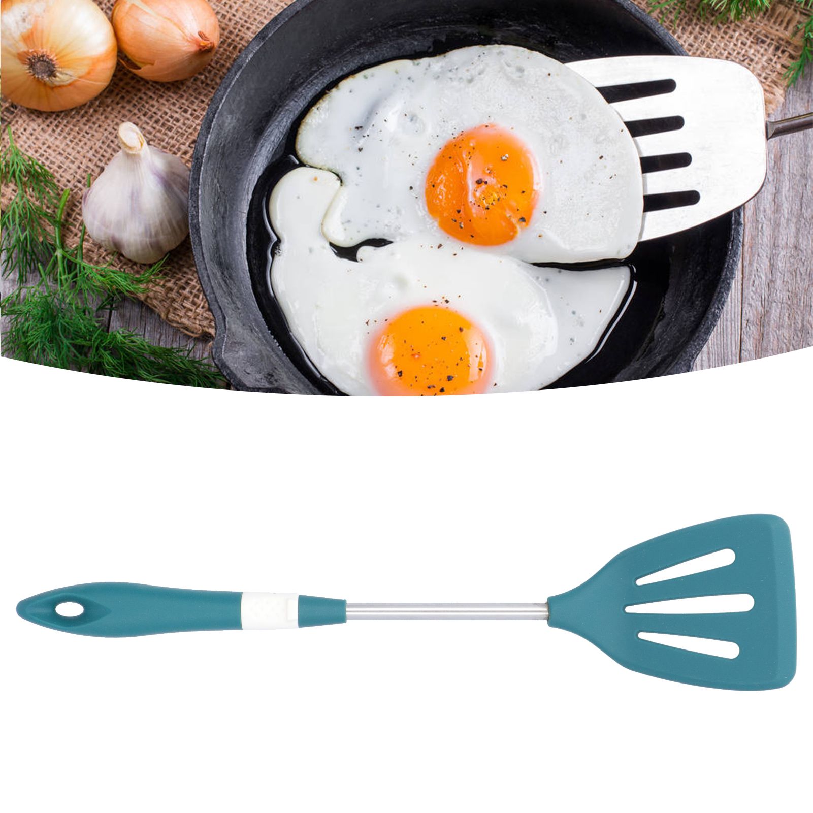 Silicone Cooking Utensils Silicone Stainless Steel Heat Insulation Anti view 12