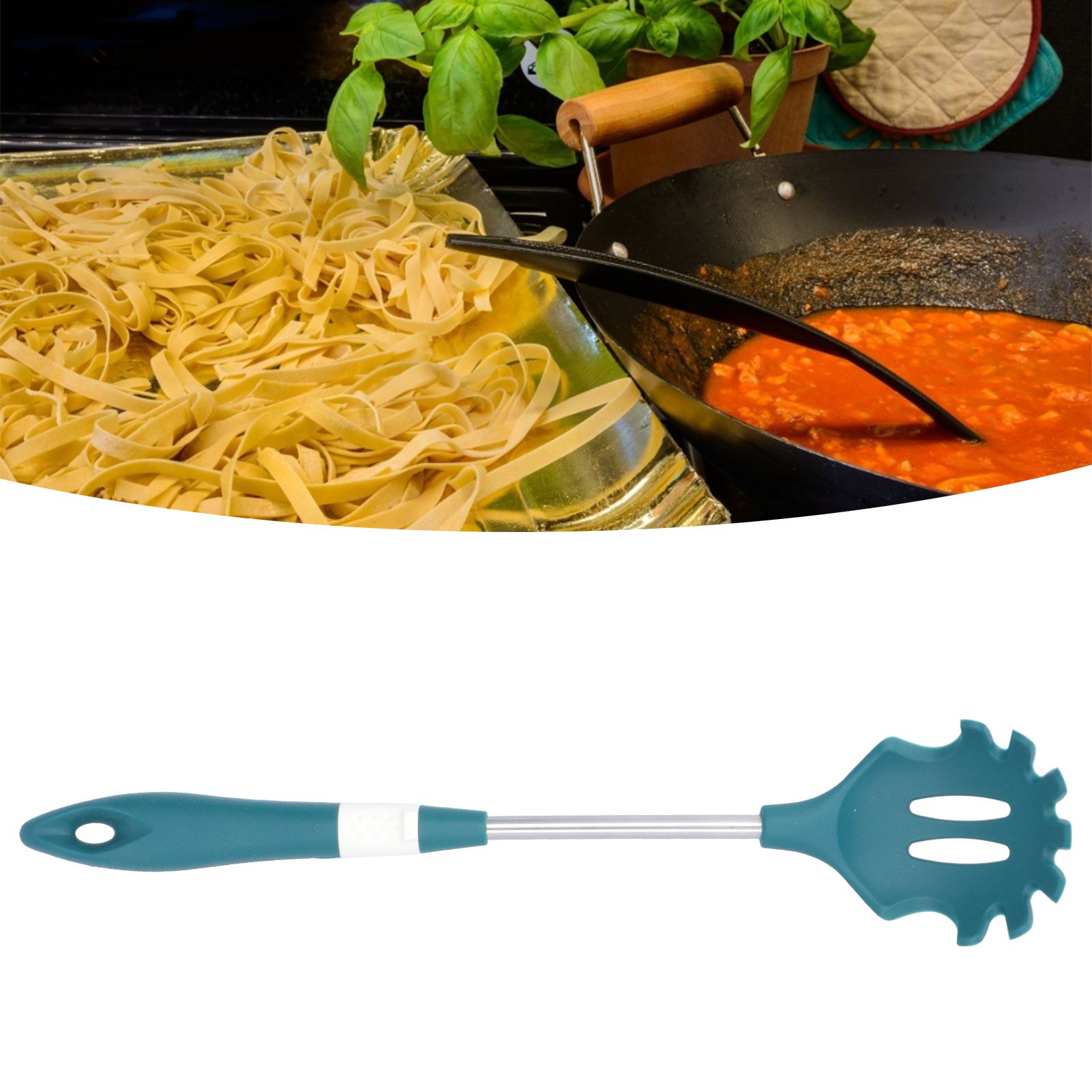 Silicone Cooking Utensils Silicone Stainless Steel Heat Insulation Anti view 12