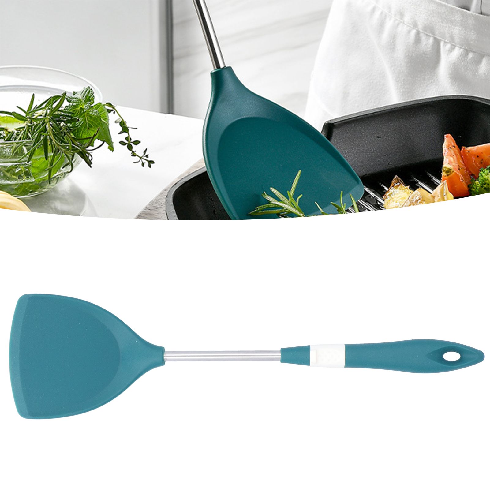 Silicone Cooking Utensils Silicone Stainless Steel Heat Insulation Anti view 11