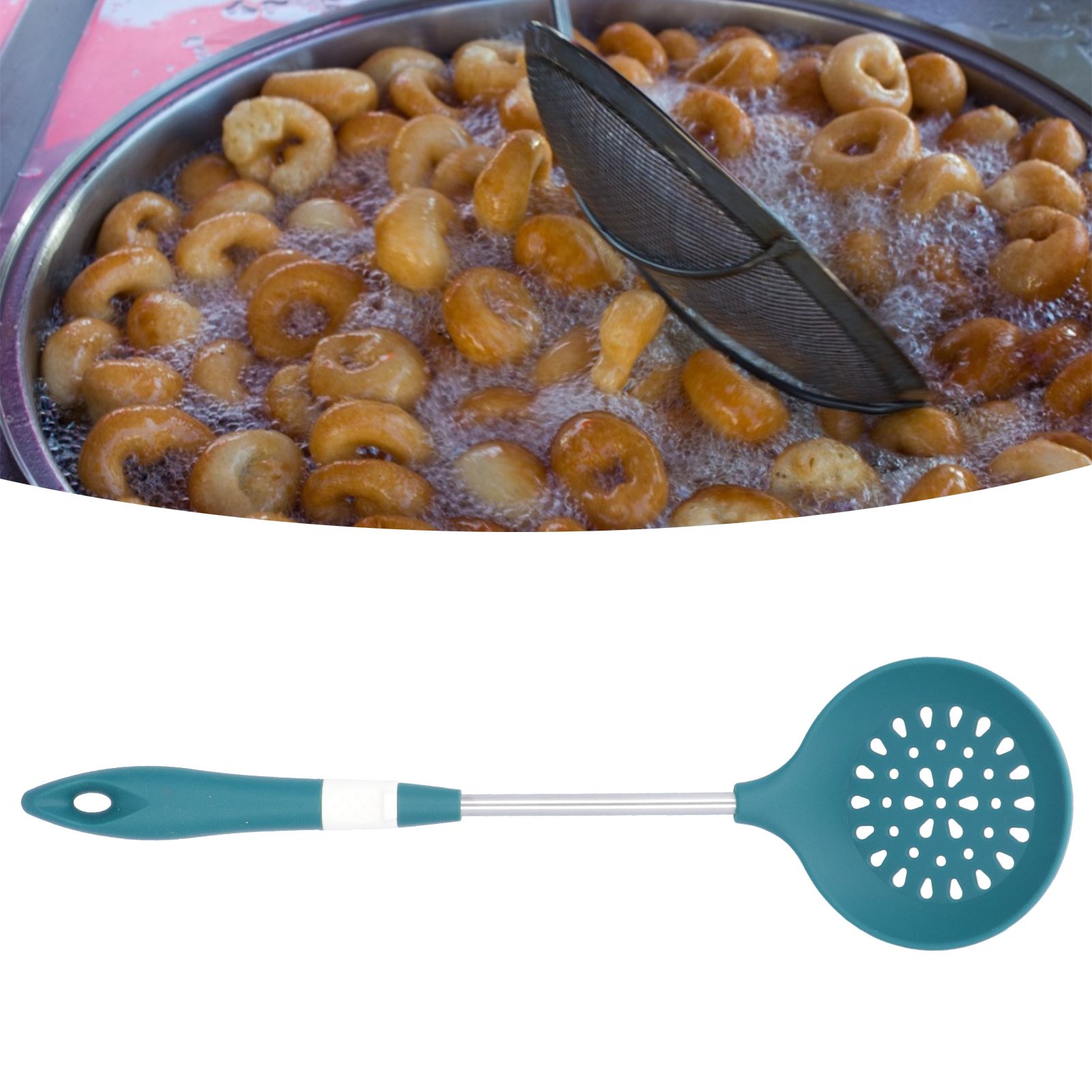 Silicone Cooking Utensils Silicone Stainless Steel Heat Insulation Anti view 12