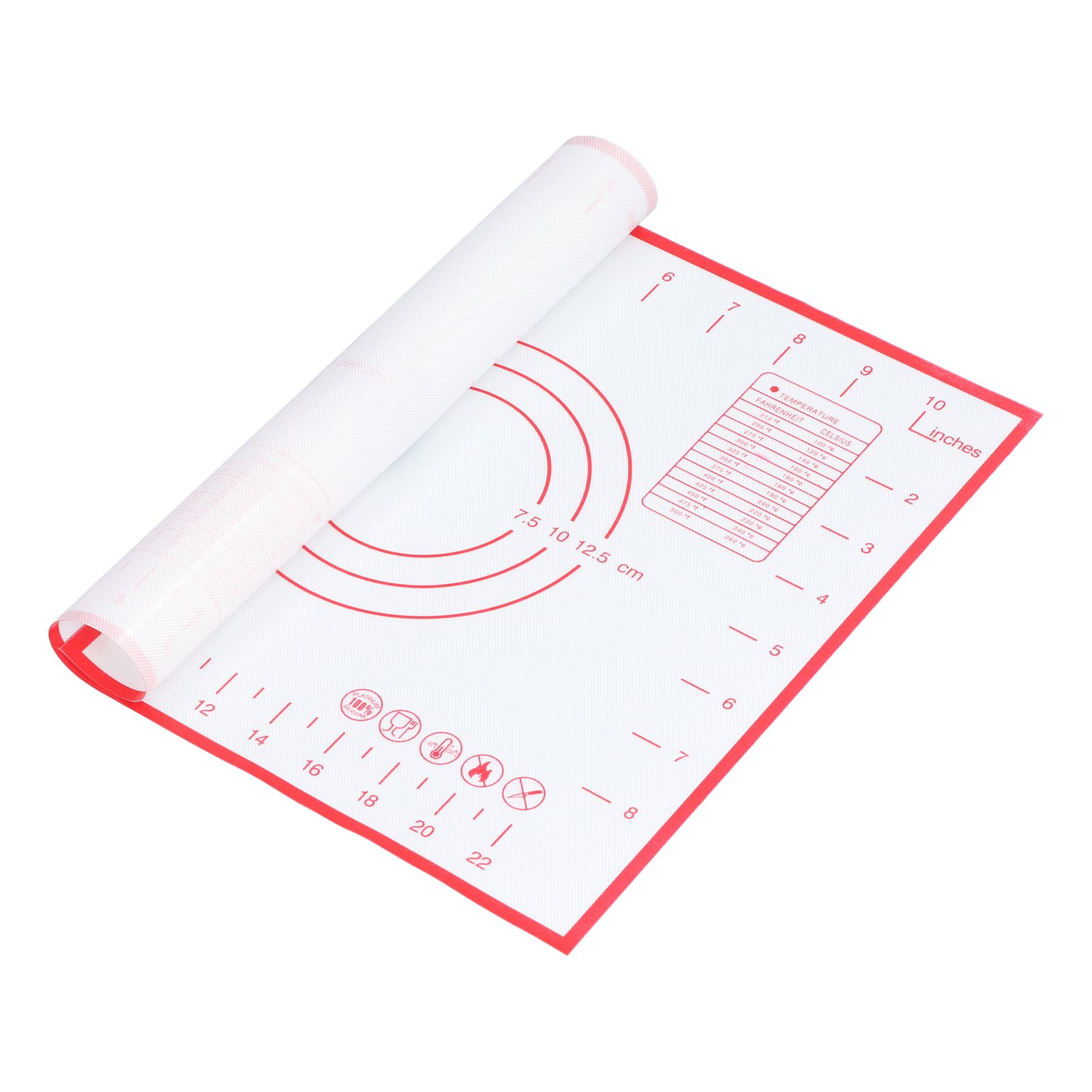Baking Mat Silicone Non Slip Heat Resistant Dough Mat with Scale for Home view 8