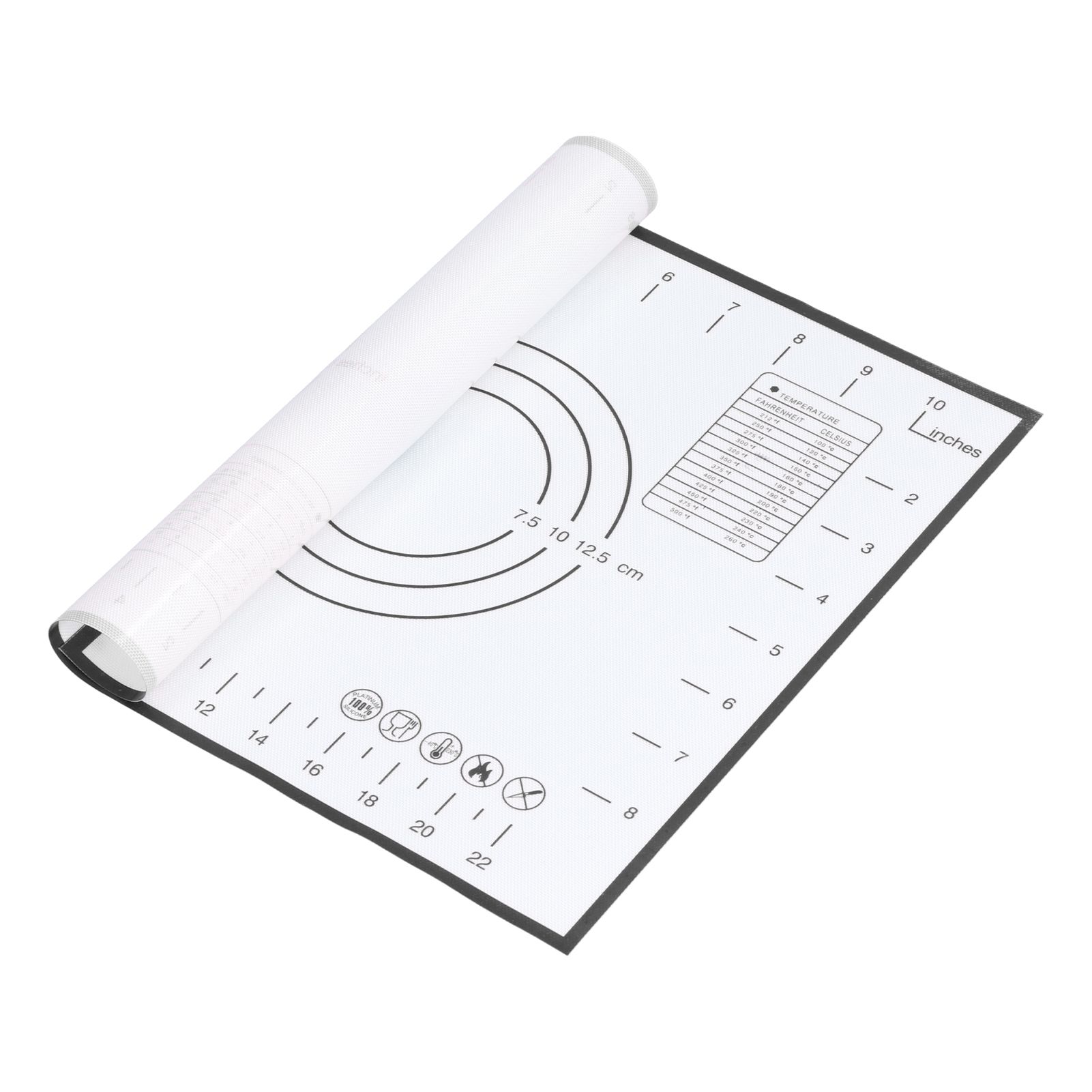 Baking Mat Silicone Non Slip Heat Resistant Dough Mat with Scale for Home view 4