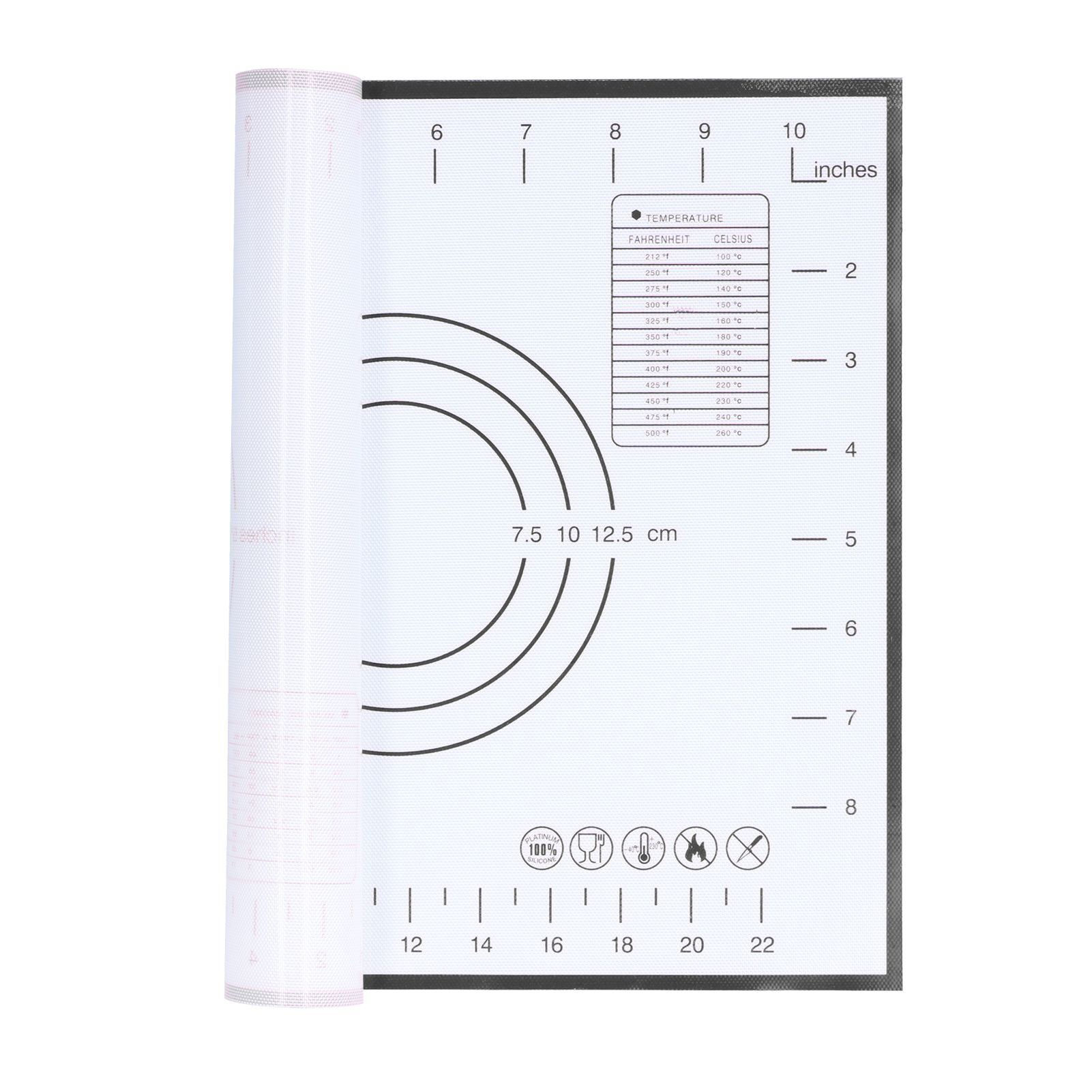 Baking Mat Silicone Non Slip Heat Resistant Dough Mat with Scale for Home view 6